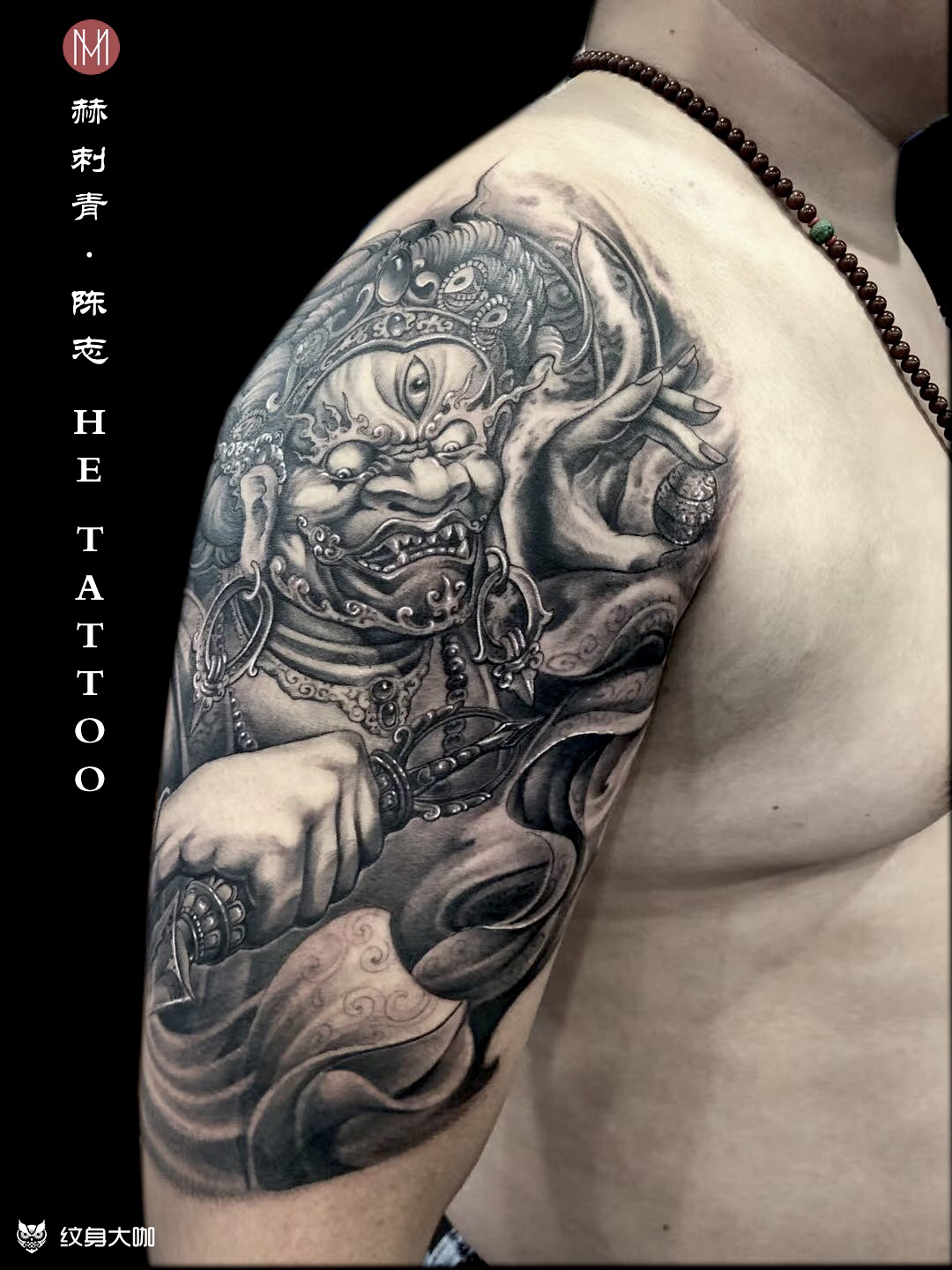 大黑天_纹身图案手稿图片_陈志的纹身作品集