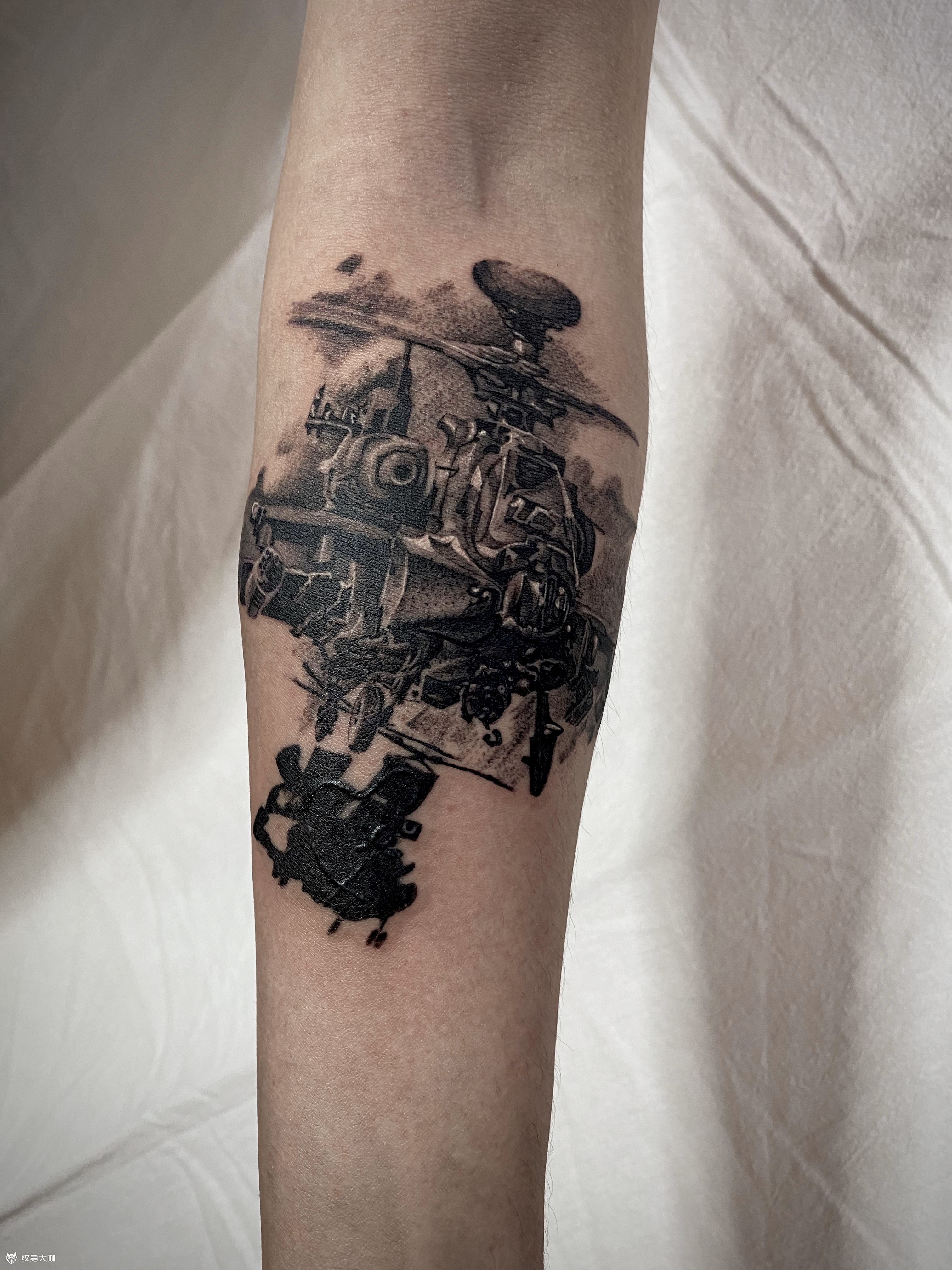 《阿帕奇》_纹身图案手稿图片_佰兽武·当康的纹身作品集