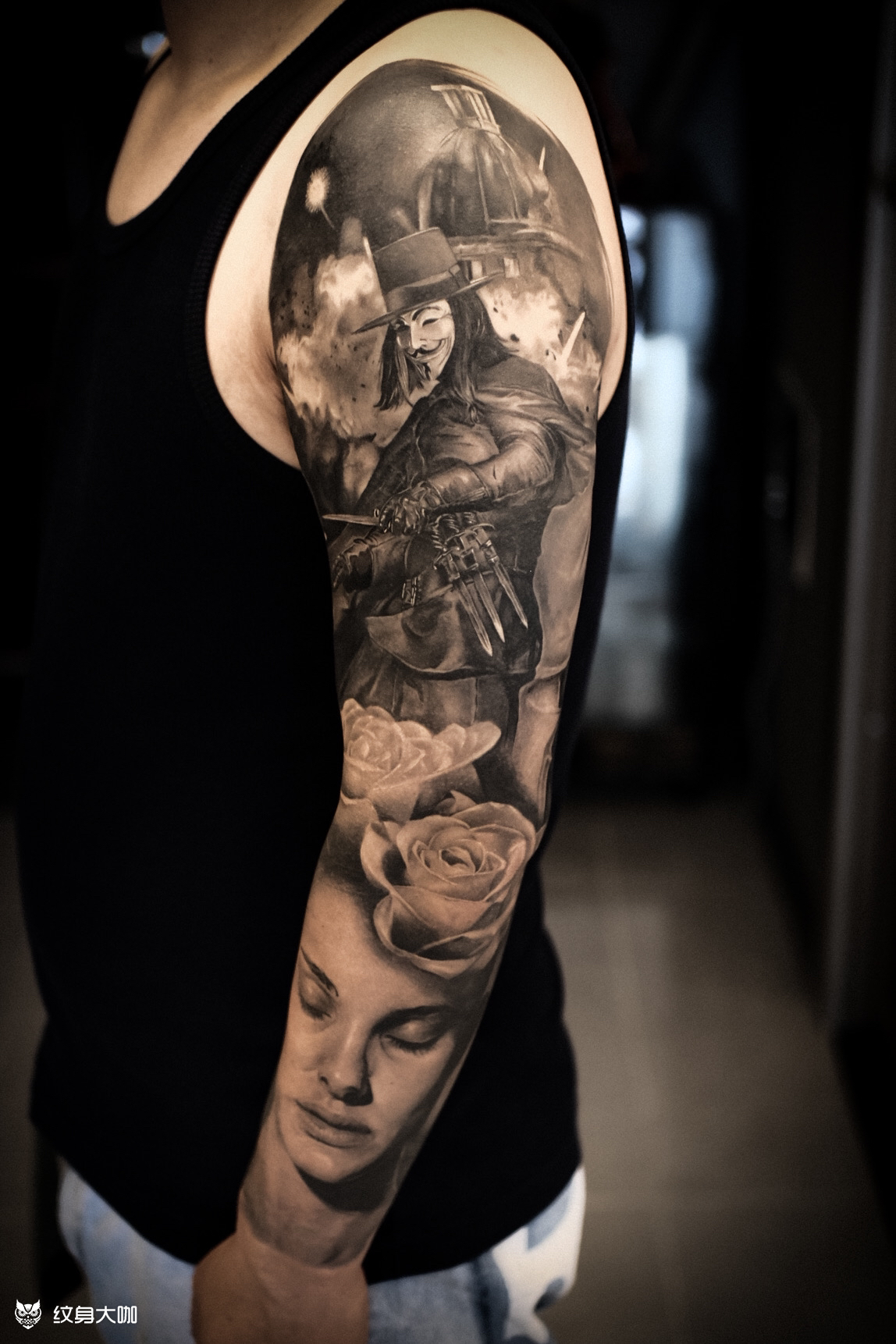 花臂完结 外地客人断断续续快一年7月5日 10点潘阳225源义平 此作品为