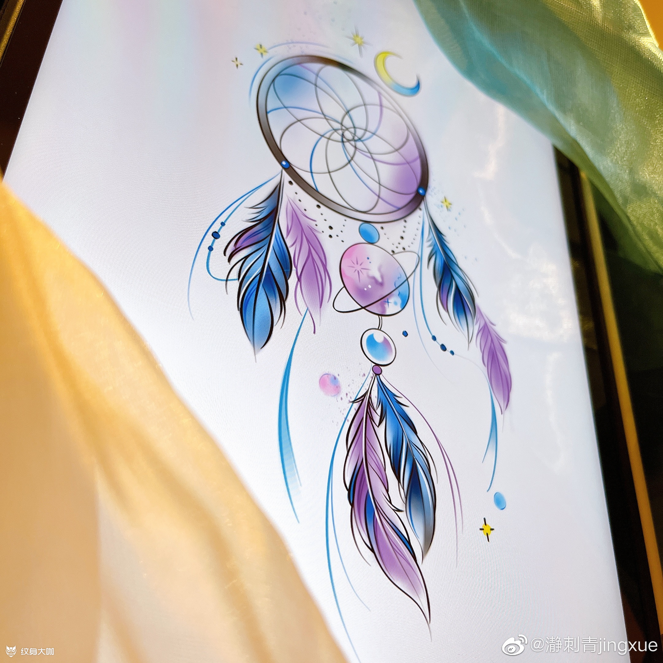 捕梦网定制纹身手稿_纹身图案手稿图片_jxue的纹身作品集