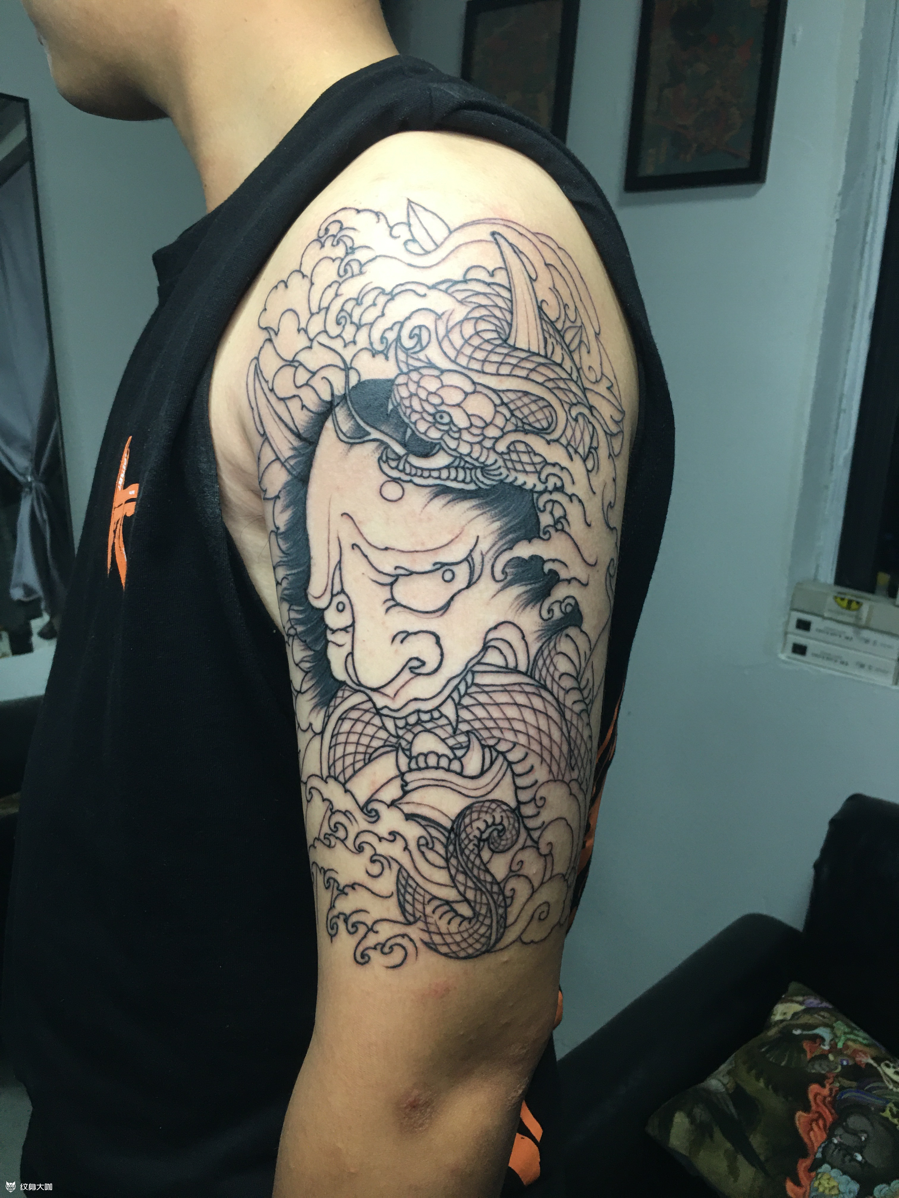 般若,蛇_纹身图案手稿图片_安徽合肥刺卿师的纹身作品集