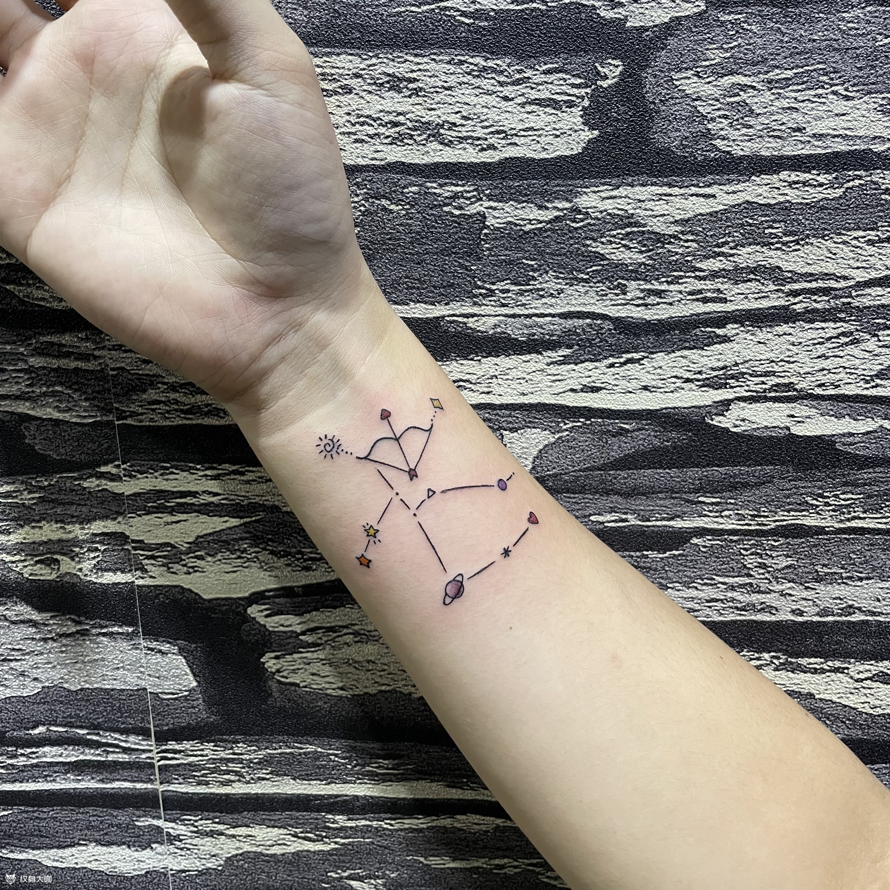 射手座_纹身图案手稿图片_彭画吉的纹身作品集