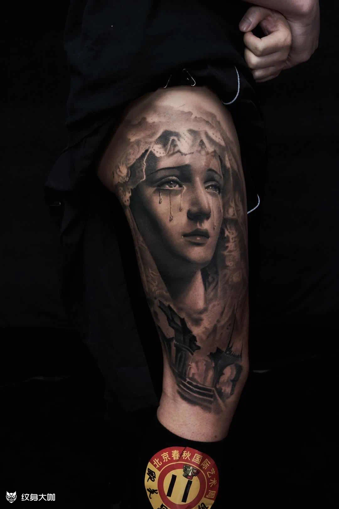 圣母 未完成_纹身图案手稿图片_刘浩的纹身作品集