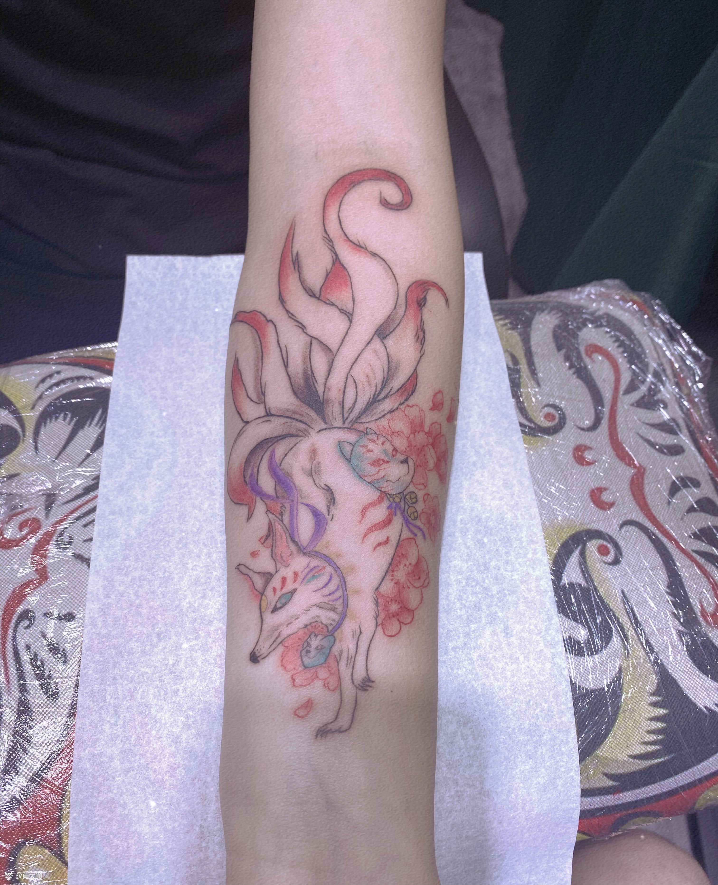 九尾狐_纹身图案手稿图片_刺客的纹身作品集