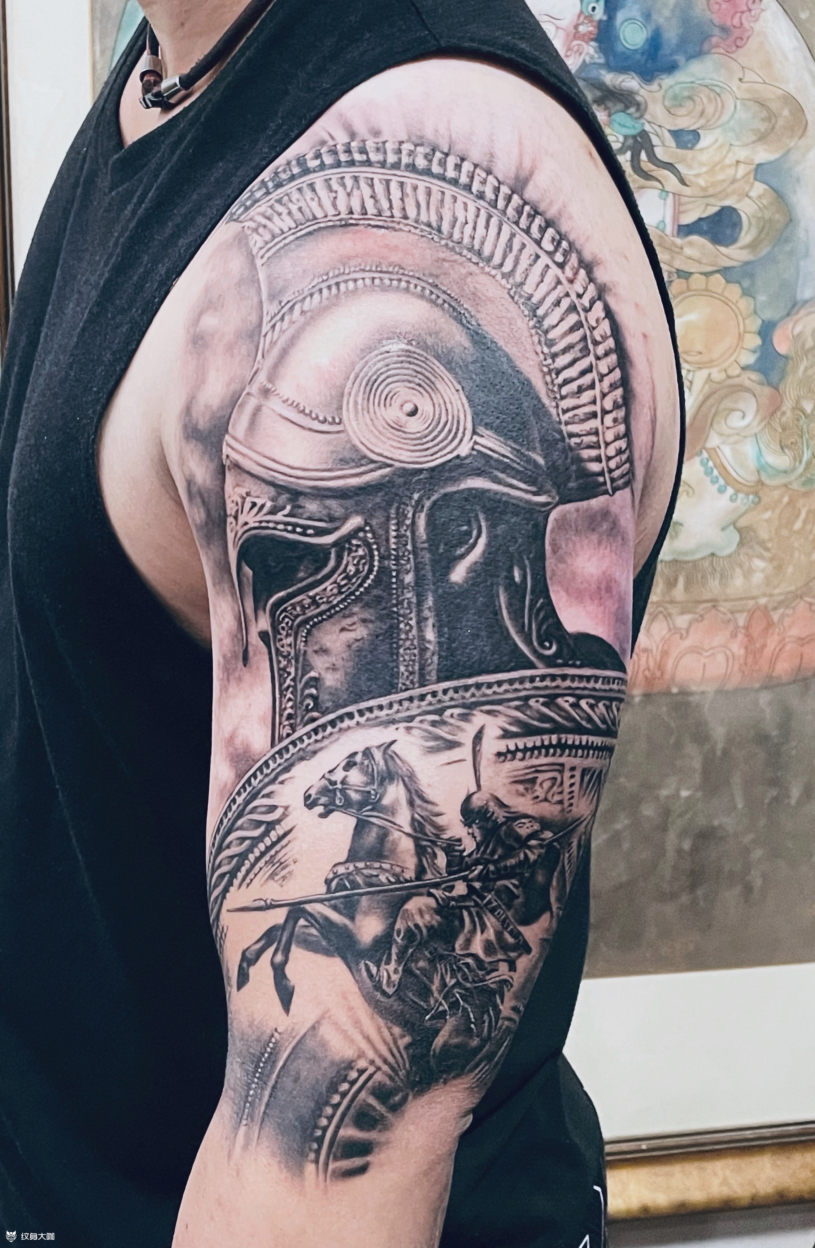 罗马武士_纹身图案手稿图片_孟策的纹身作品集