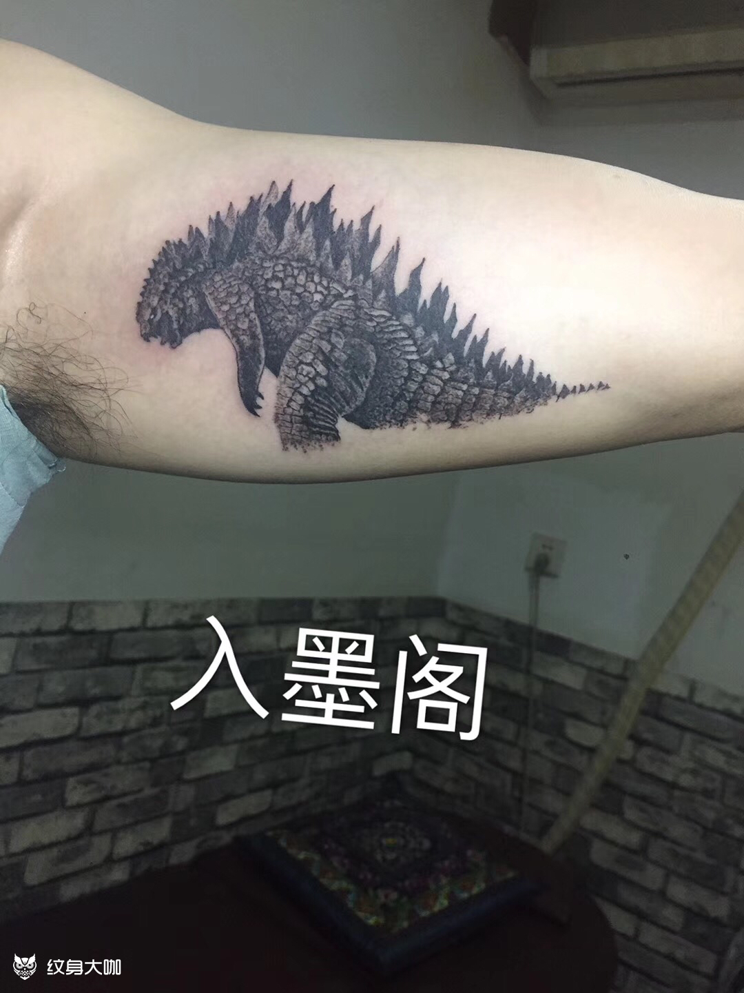 哥斯拉_纹身图案手稿图片_印客的纹身作品集