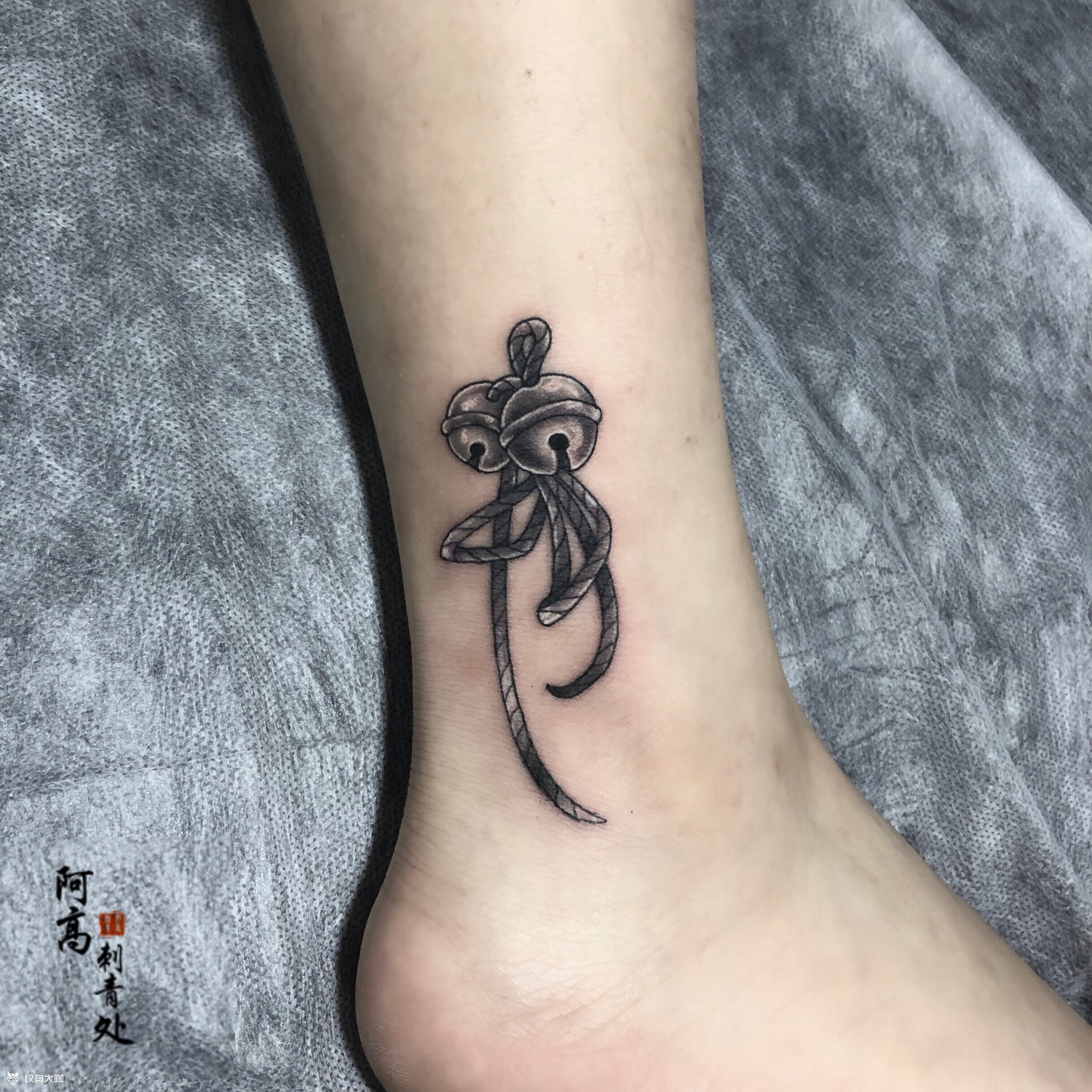 铃铛_纹身图案手稿图片_阿高的纹身作品集