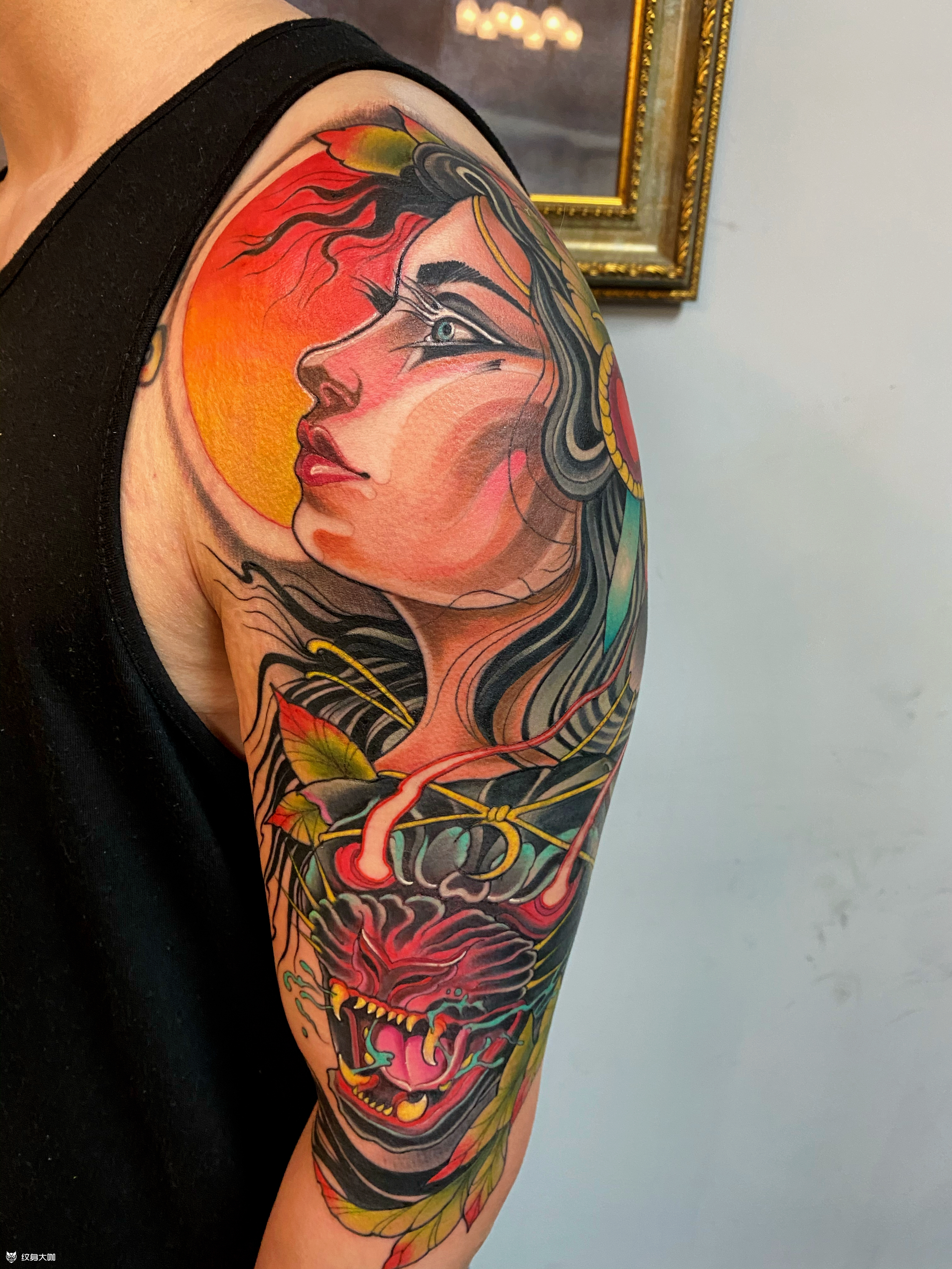 欧美new school_纹身图案手稿图片_周壮的纹身作品集