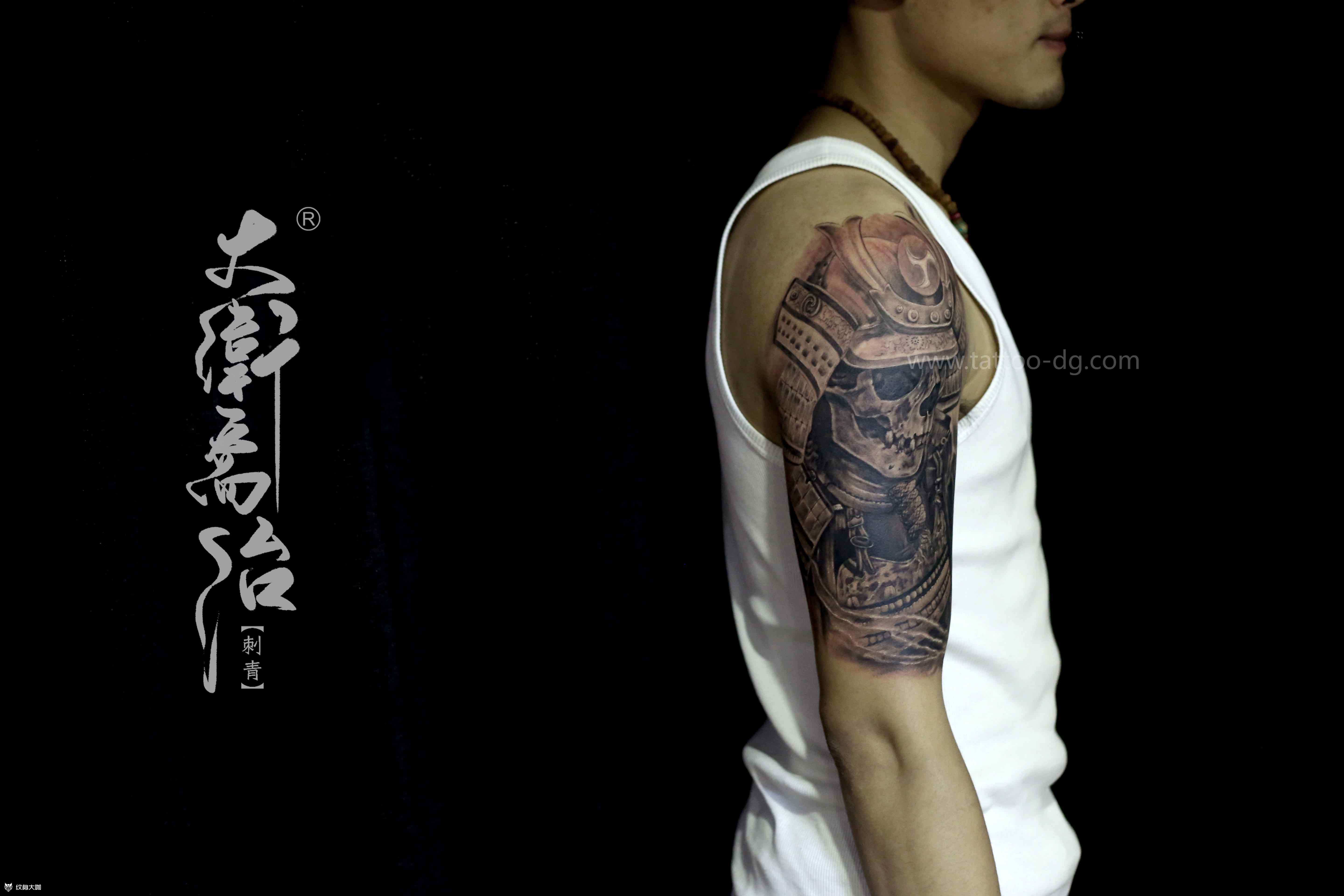 武士_纹身图案手稿图片_david的纹身作品集