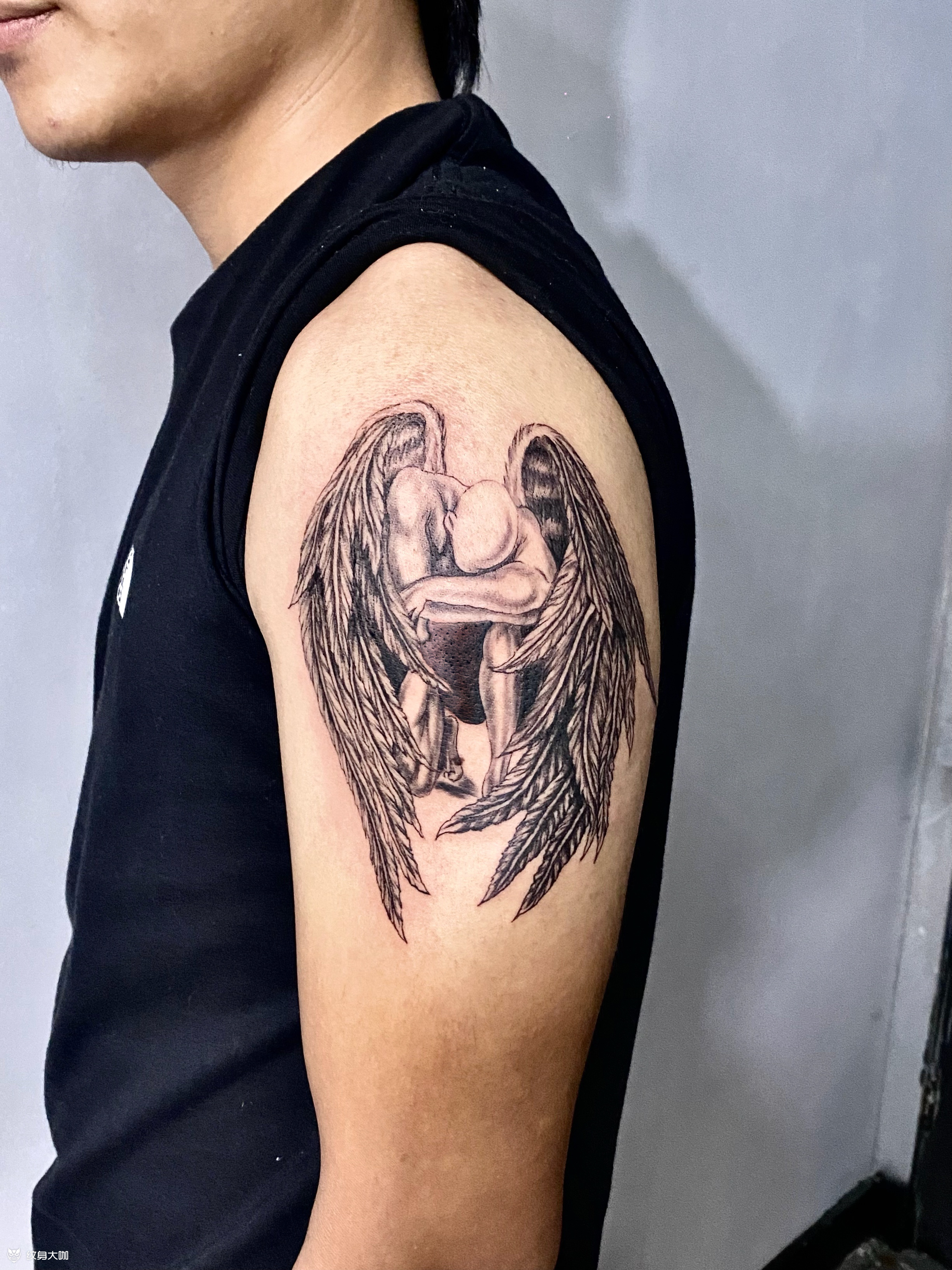 堕落天使_纹身图案手稿图片_.着的纹身作品集