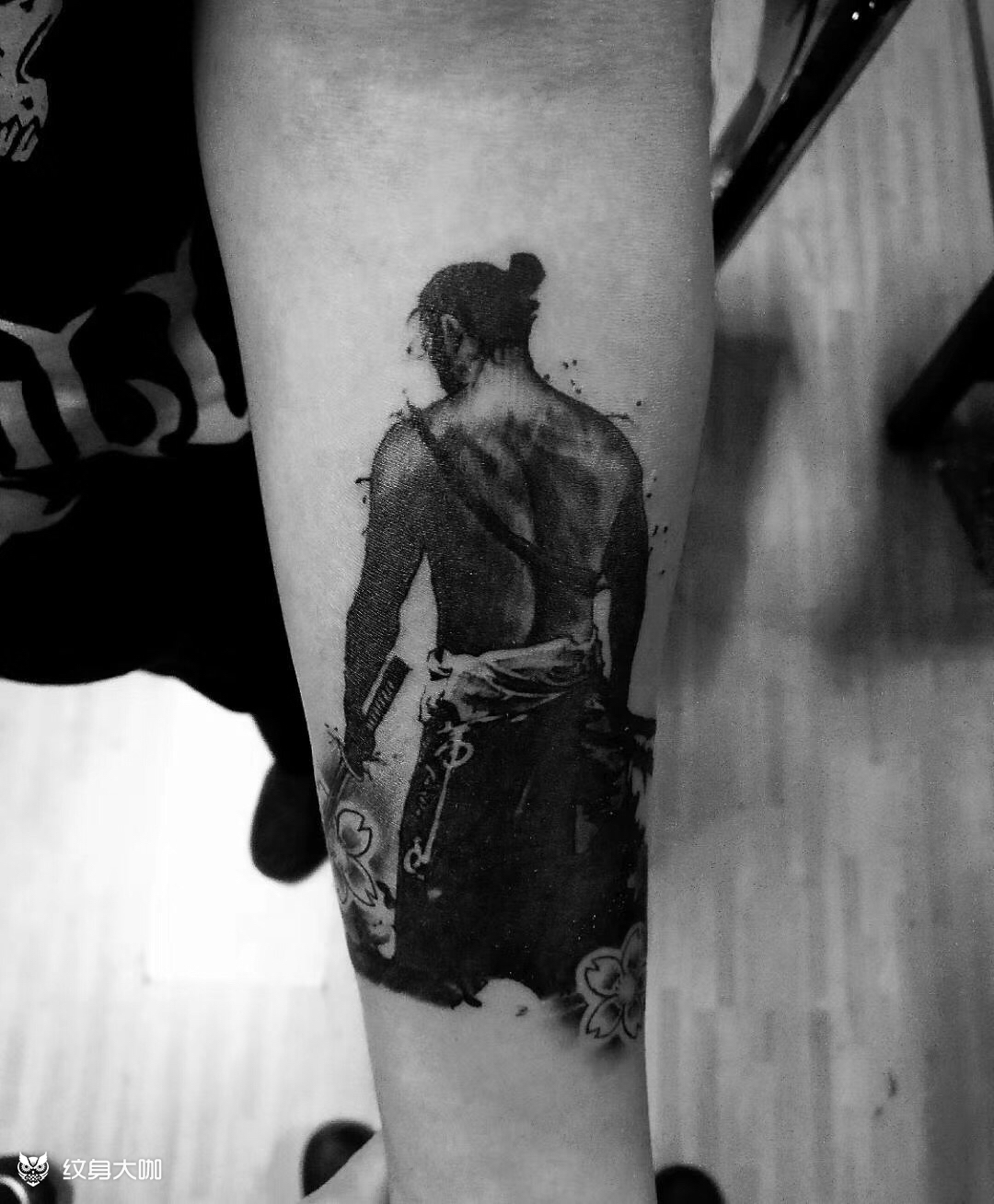 宫本武藏_纹身图案手稿图片_小白(大猿)的纹身作品集