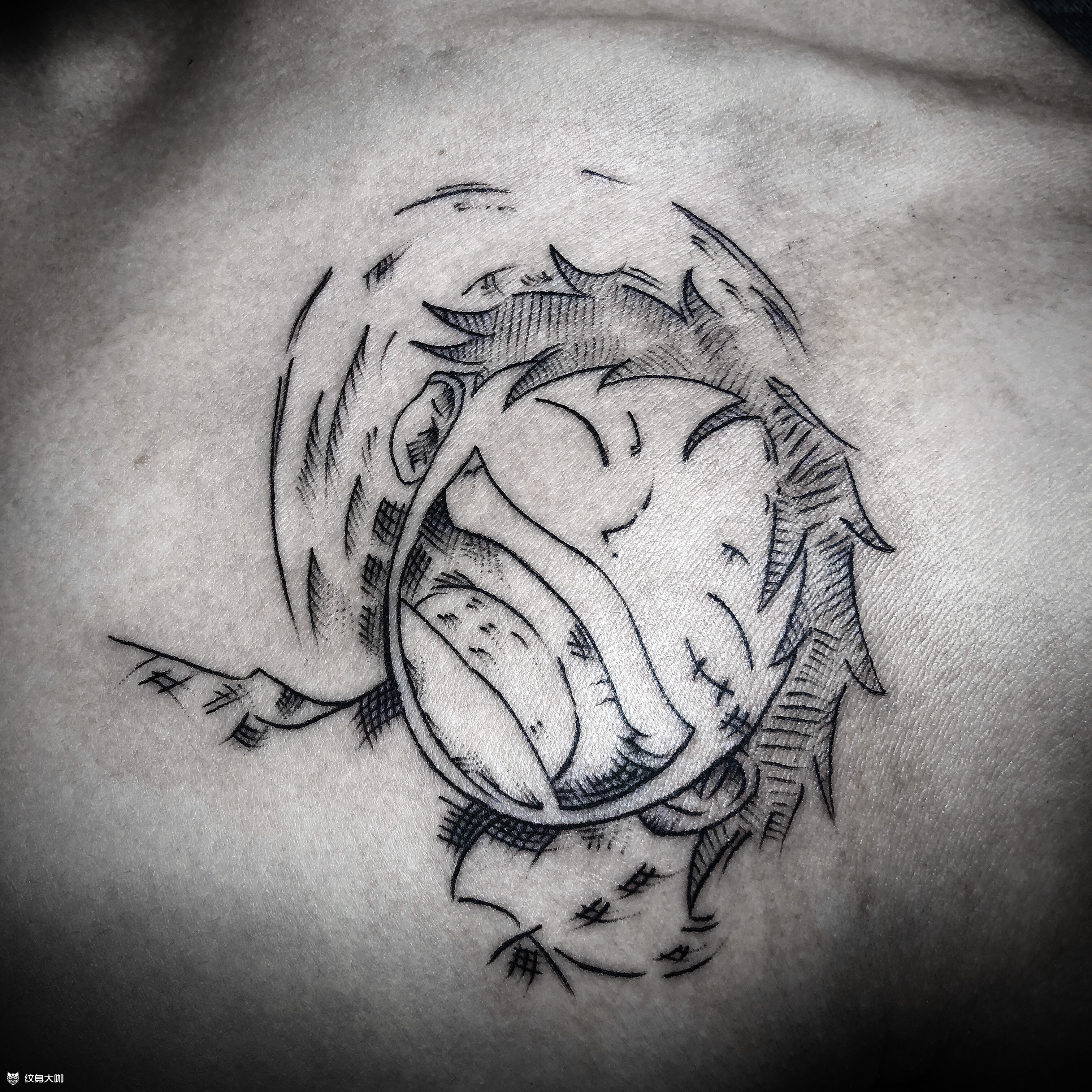 路飞_纹身图案手稿图片_jnco的纹身作品集