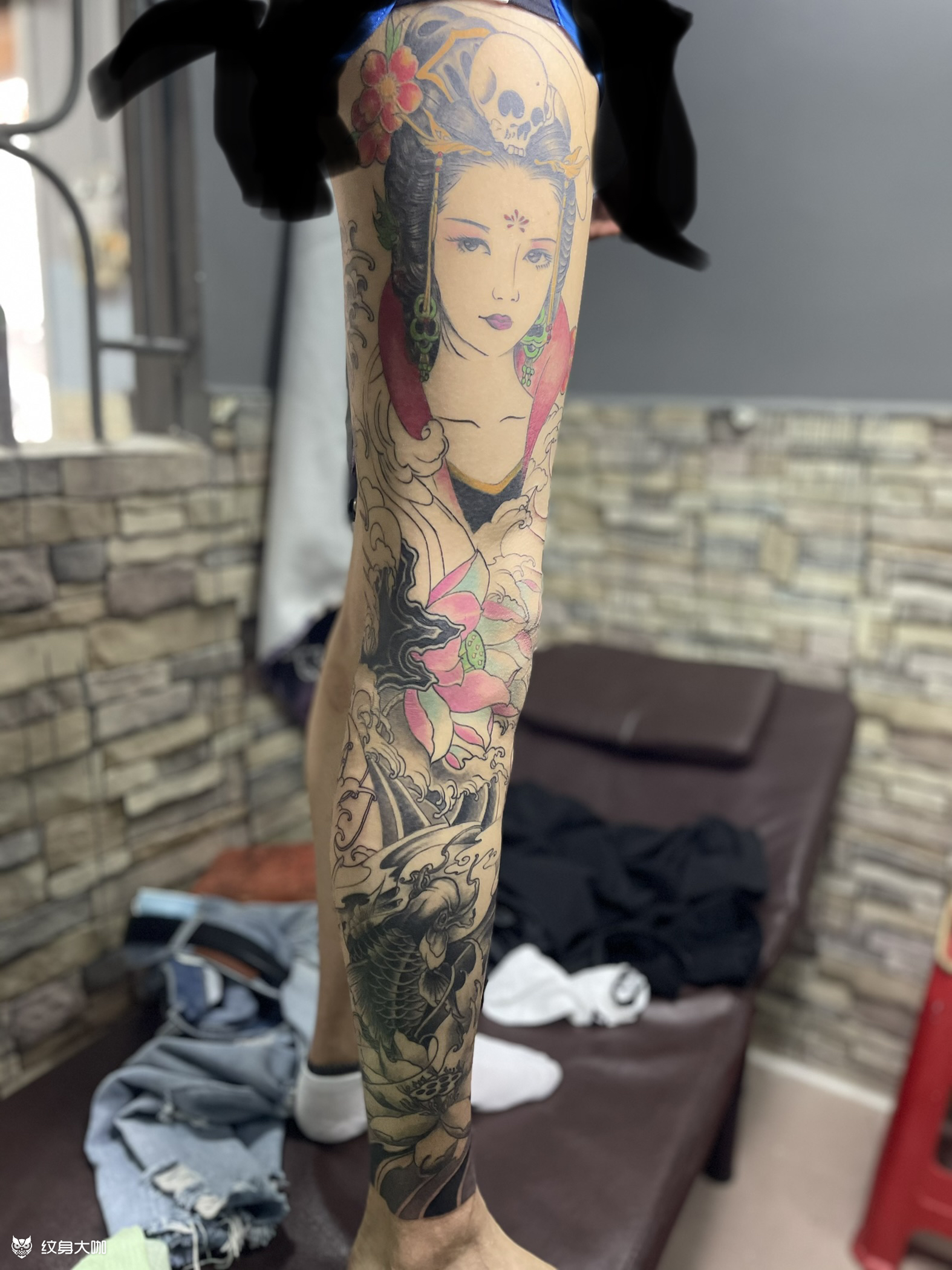 花腿_纹身图案手稿图片_阿华的纹身作品集