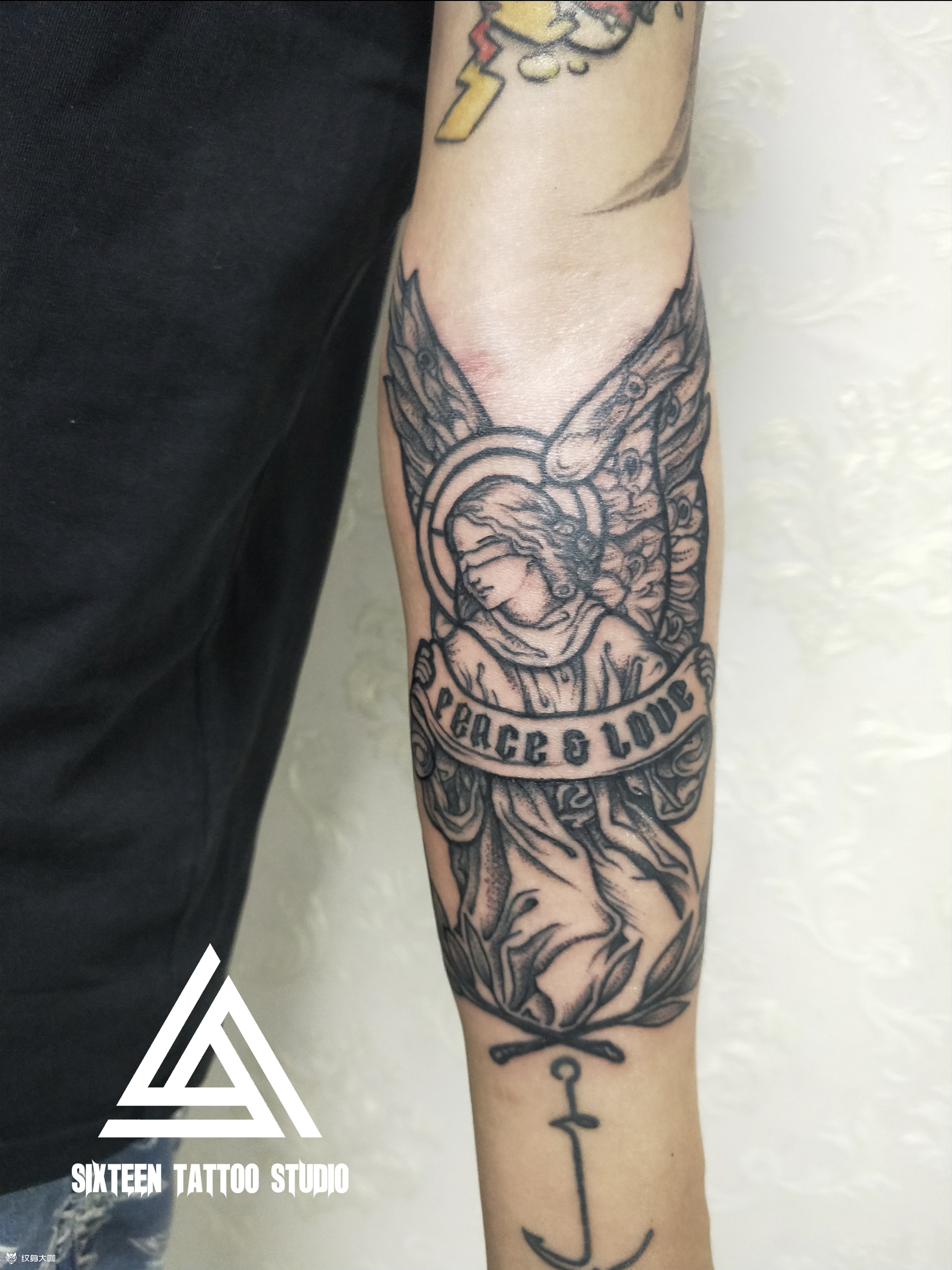 peace&love_纹身图案手稿图片_十六的纹身作品集
