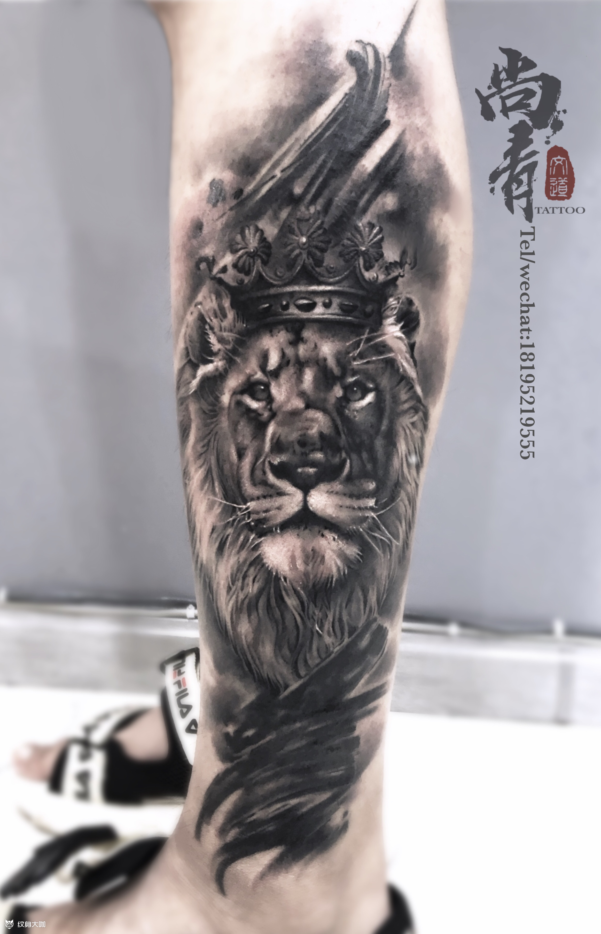 狮子_纹身图案手稿图片_尚青的纹身作品集