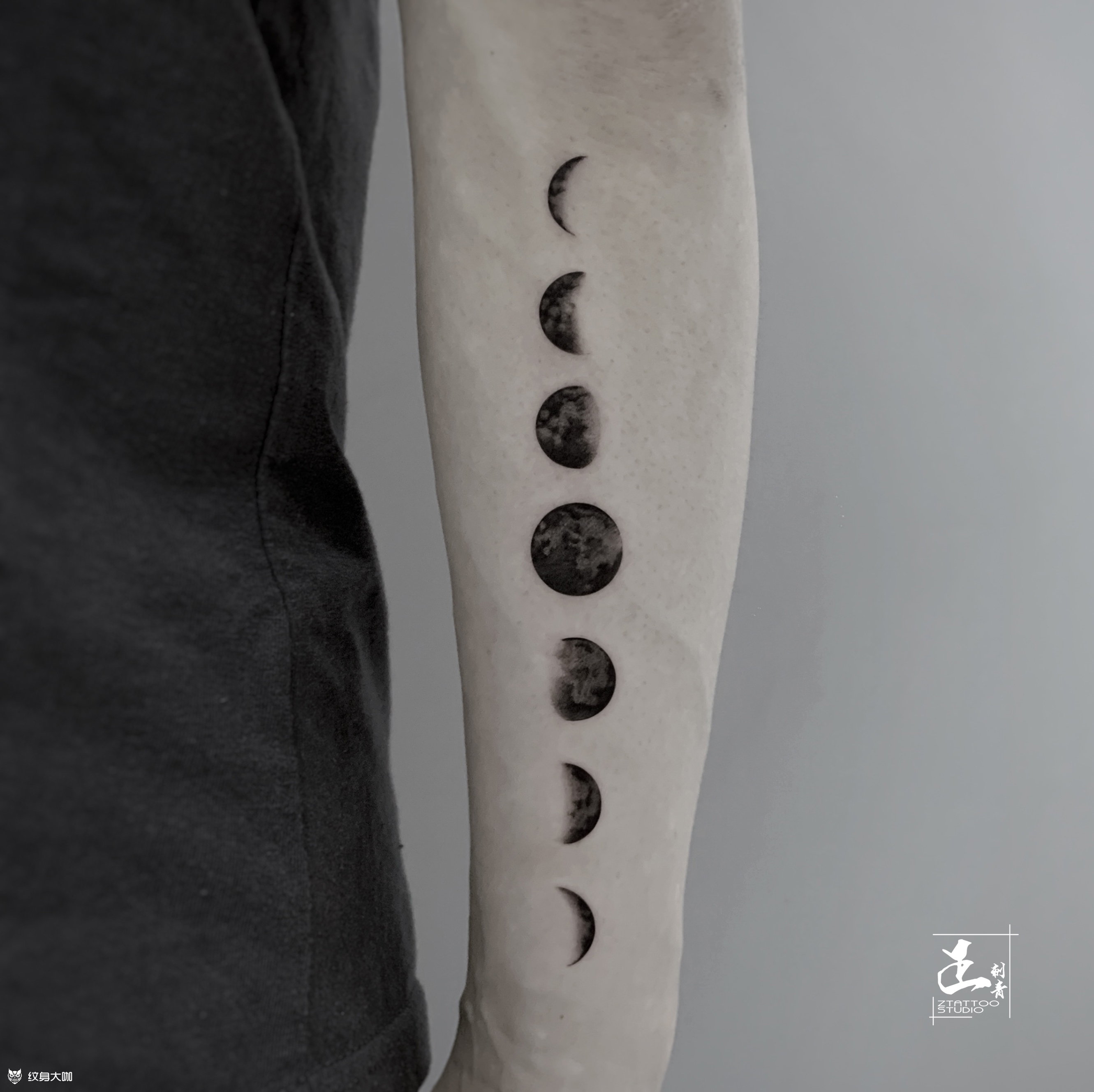 月食_纹身图案手稿图片_晓鹏的纹身作品集