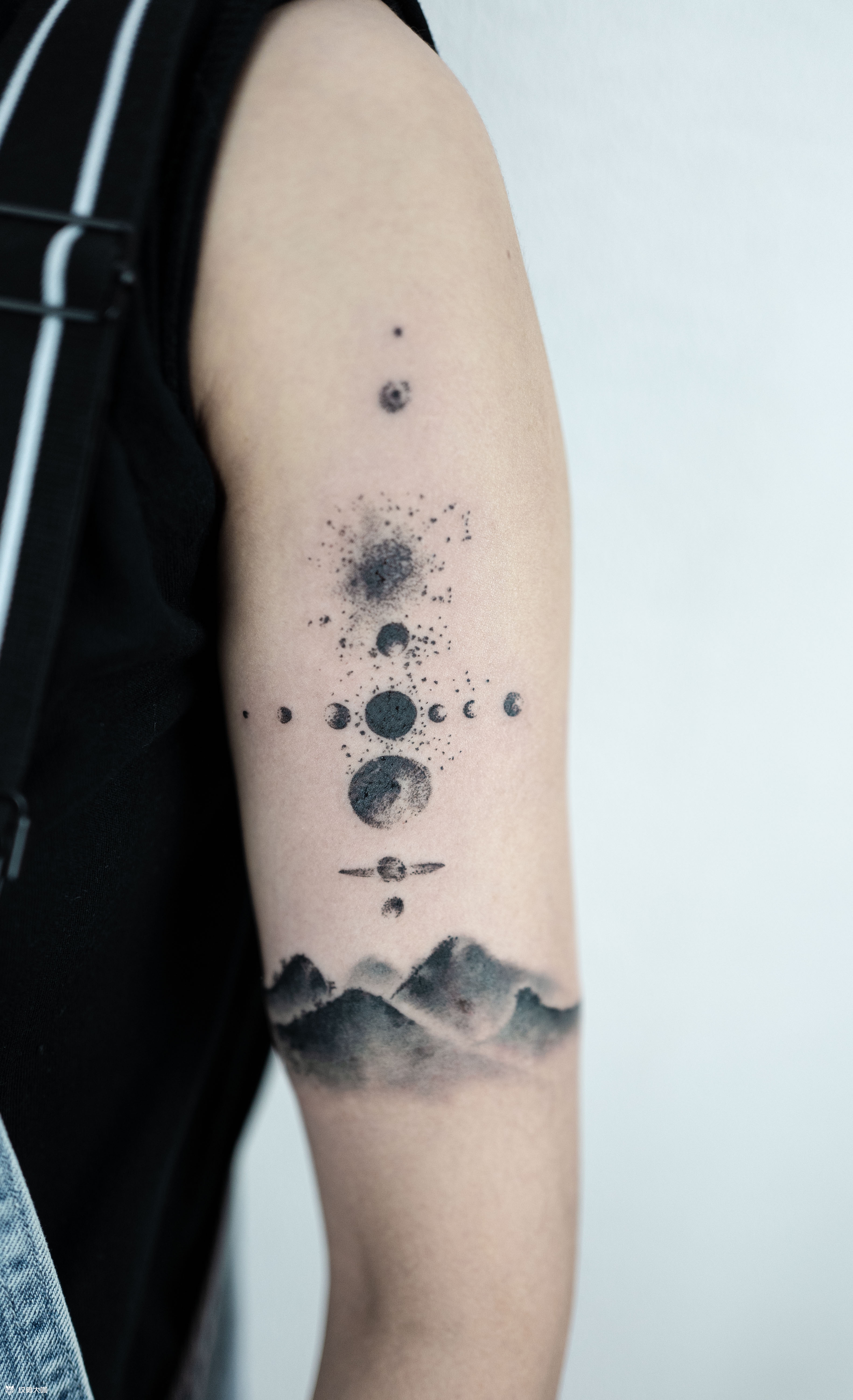 山河星辰_纹身图案手稿图片_映晗的纹身作品集