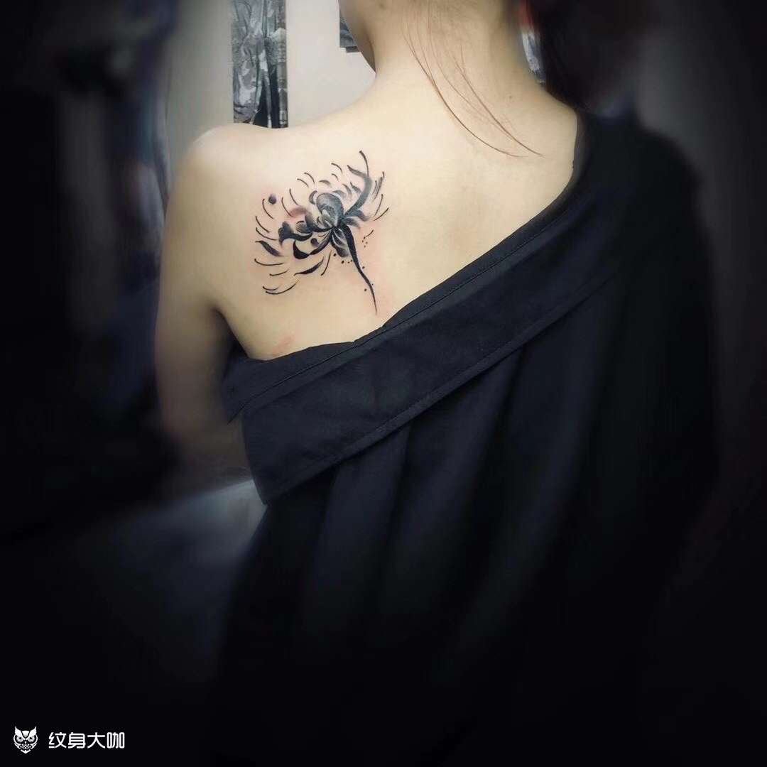 彼岸花_纹身图案手稿图片_墨道 tattoo- 林的纹身作品集