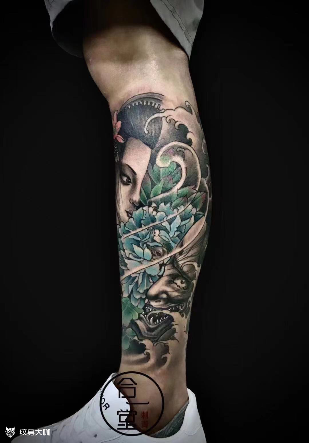 小腿般若_纹身吧社区 - 纹身大咖