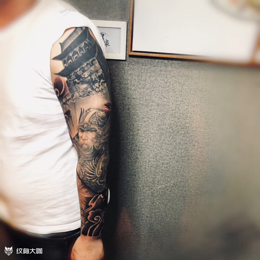 五虎上将花臂_纹身图案手稿图片_墨道 tattoo- 林的纹身作品集