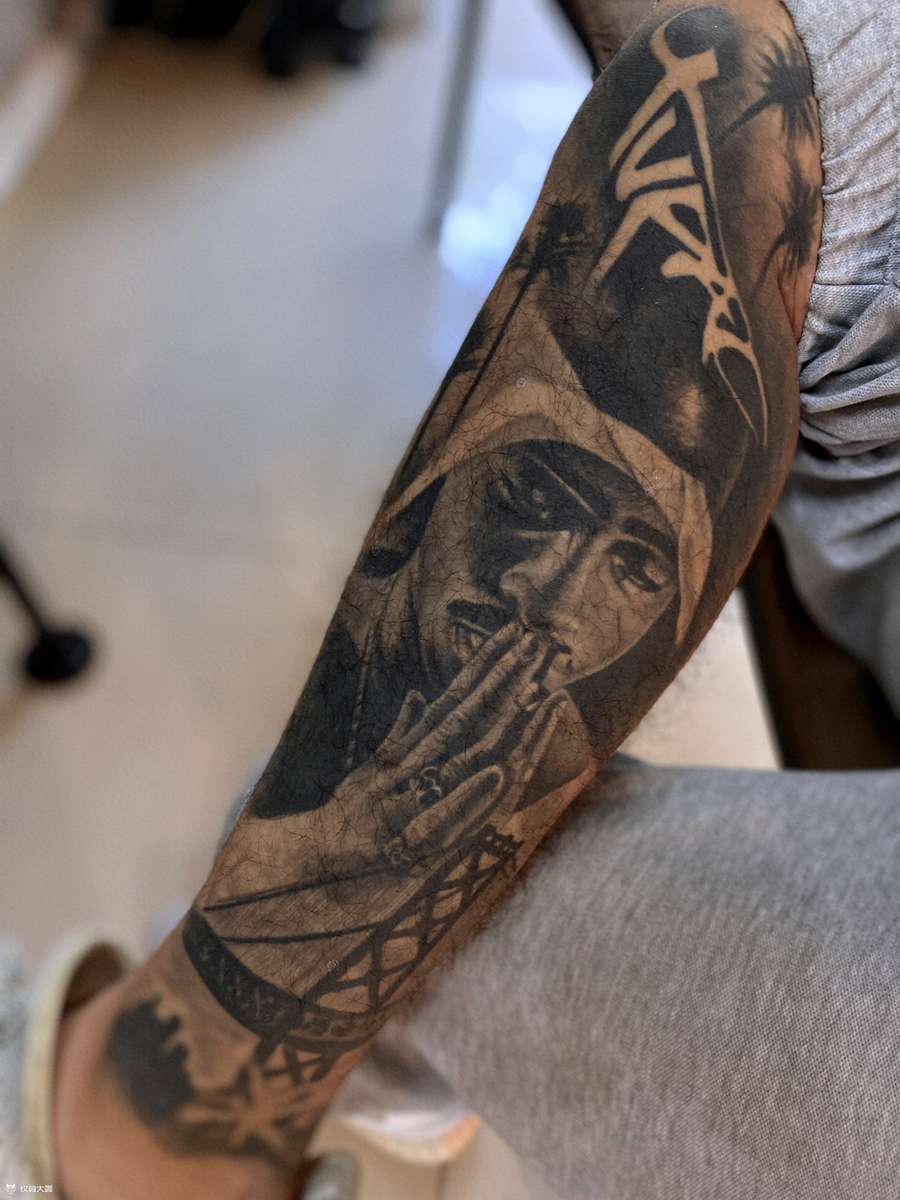 2pac恢复4年后效果_纹身图案手稿图片_于浩然的纹身作品集