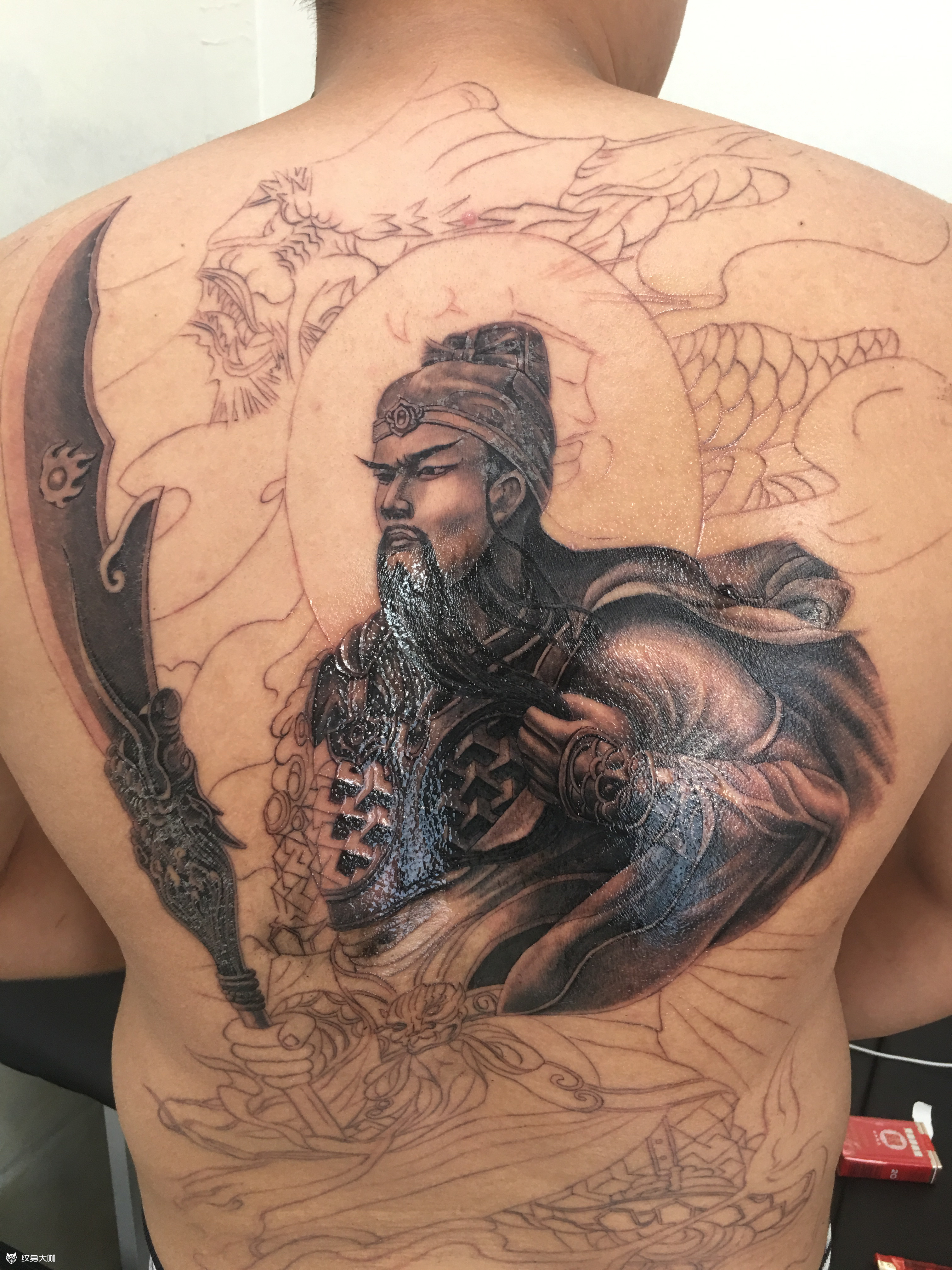 关羽_纹身图案手稿图片_宫匠的纹身作品集