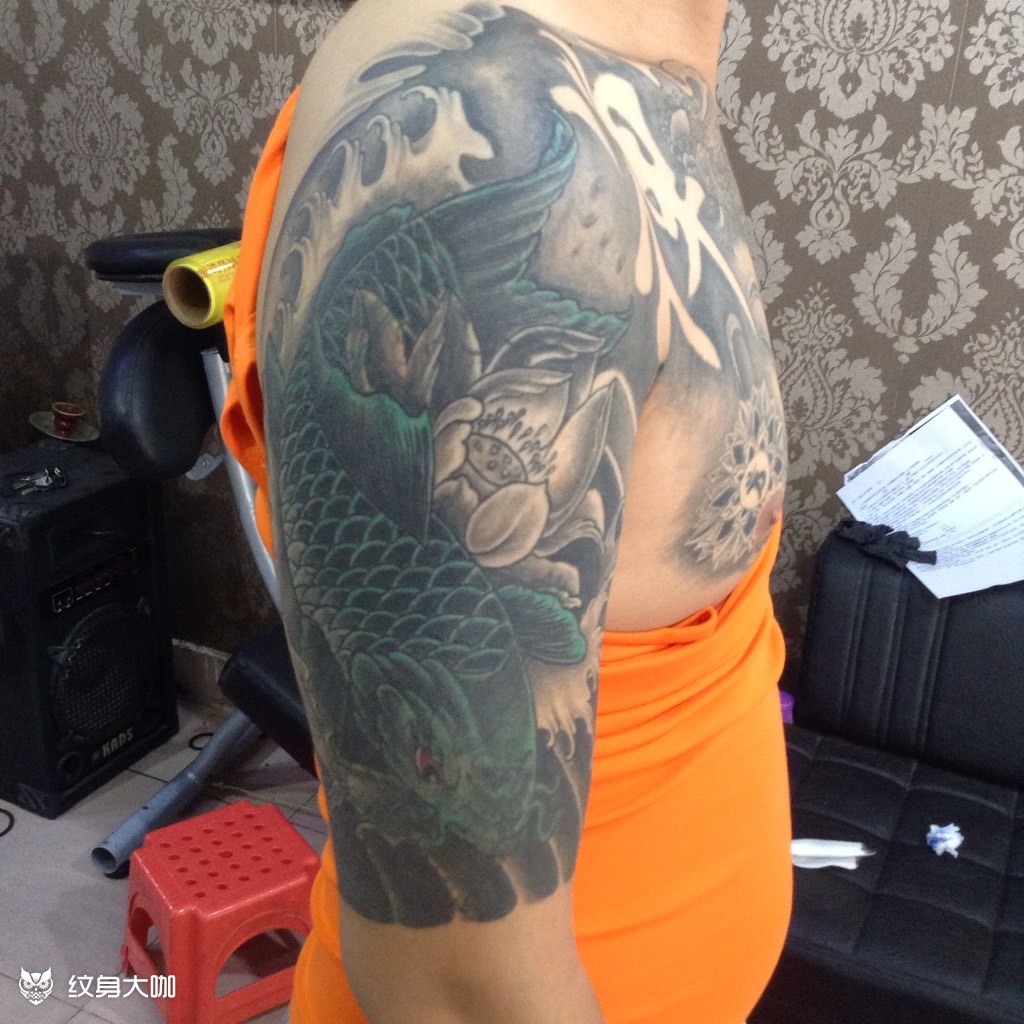 半甲_纹身图案手稿图片_大鹏的纹身作品集