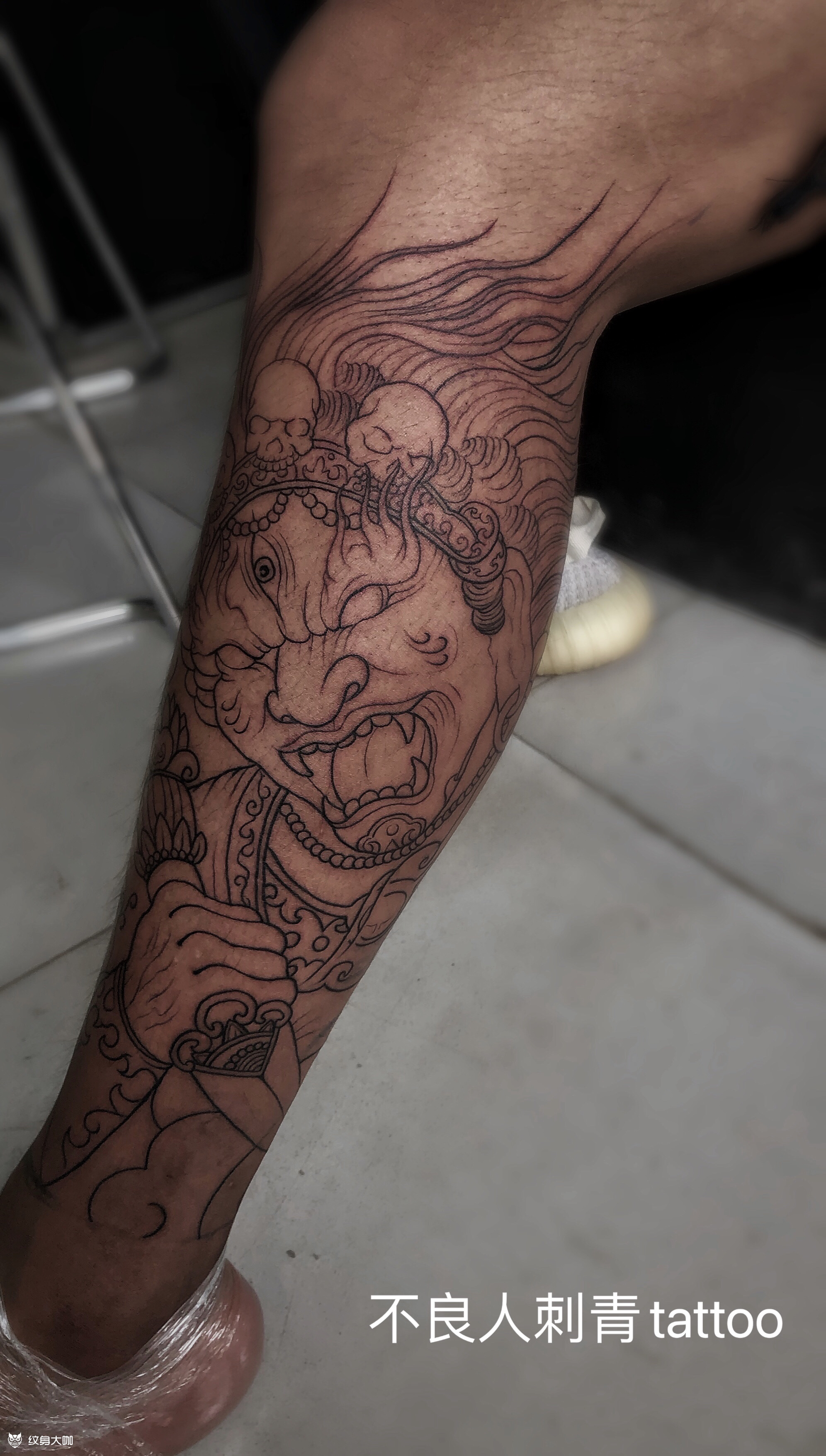 大黑天_纹身图案手稿图片_ll的纹身作品集