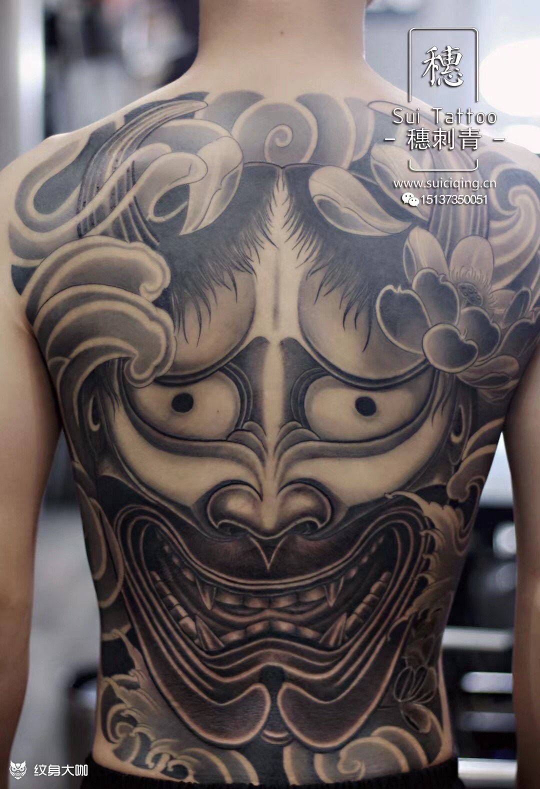 满背大般若_纹身图案手稿图片_张点点的纹身作品集