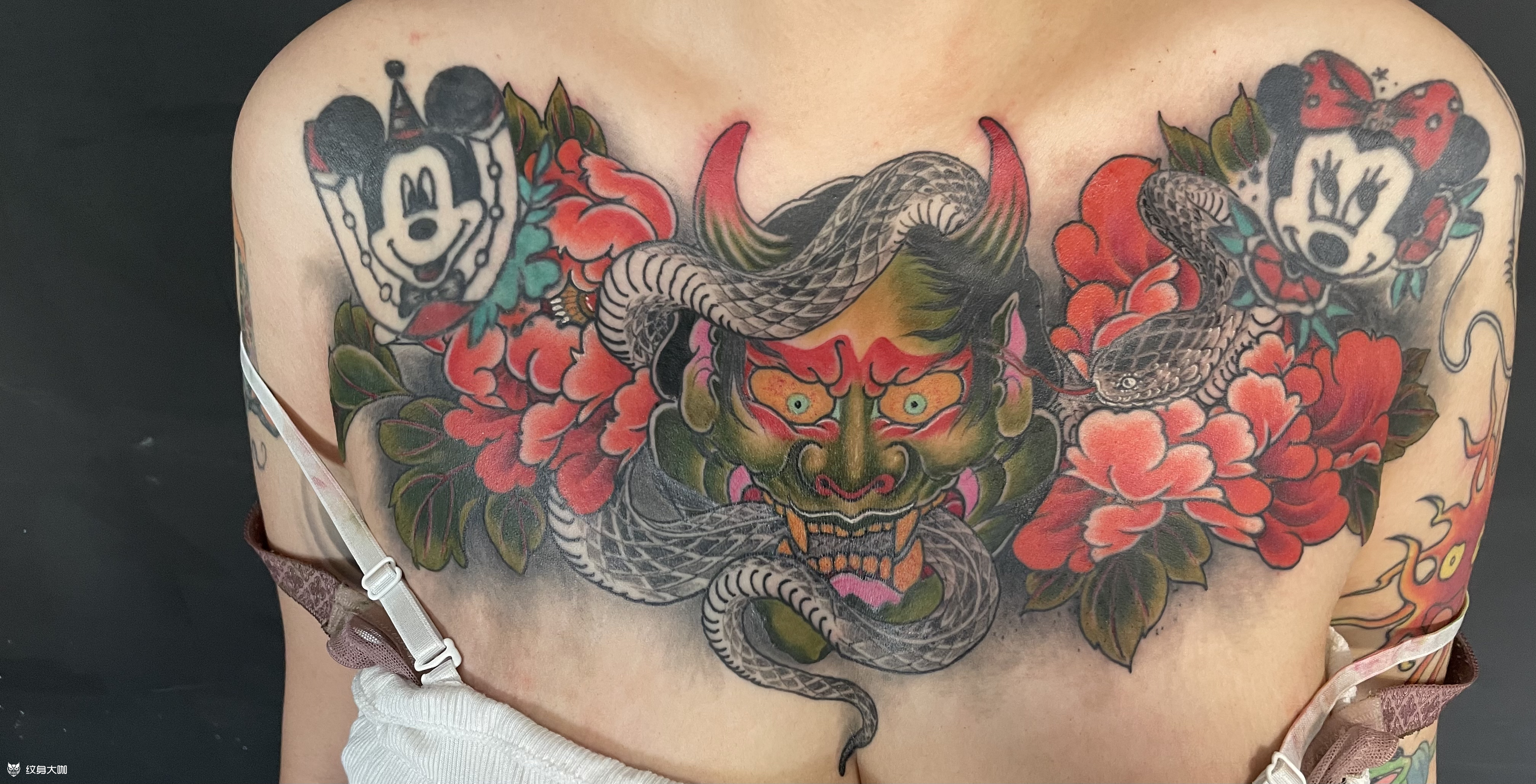 花胸_纹身图案手稿图片_李昌的纹身作品集