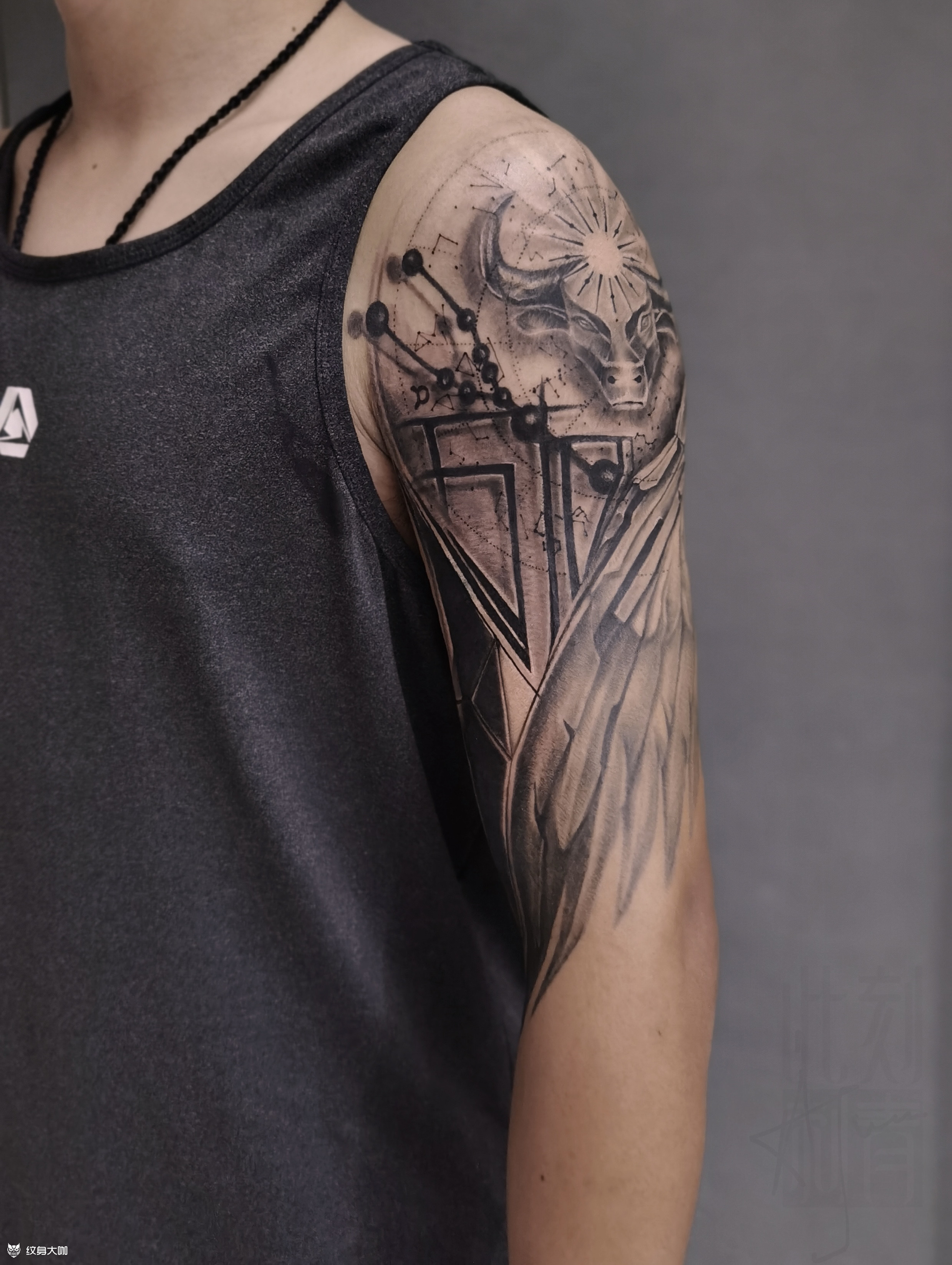 金牛座7515_纹身图案手稿图片_啊卷的纹身作品集