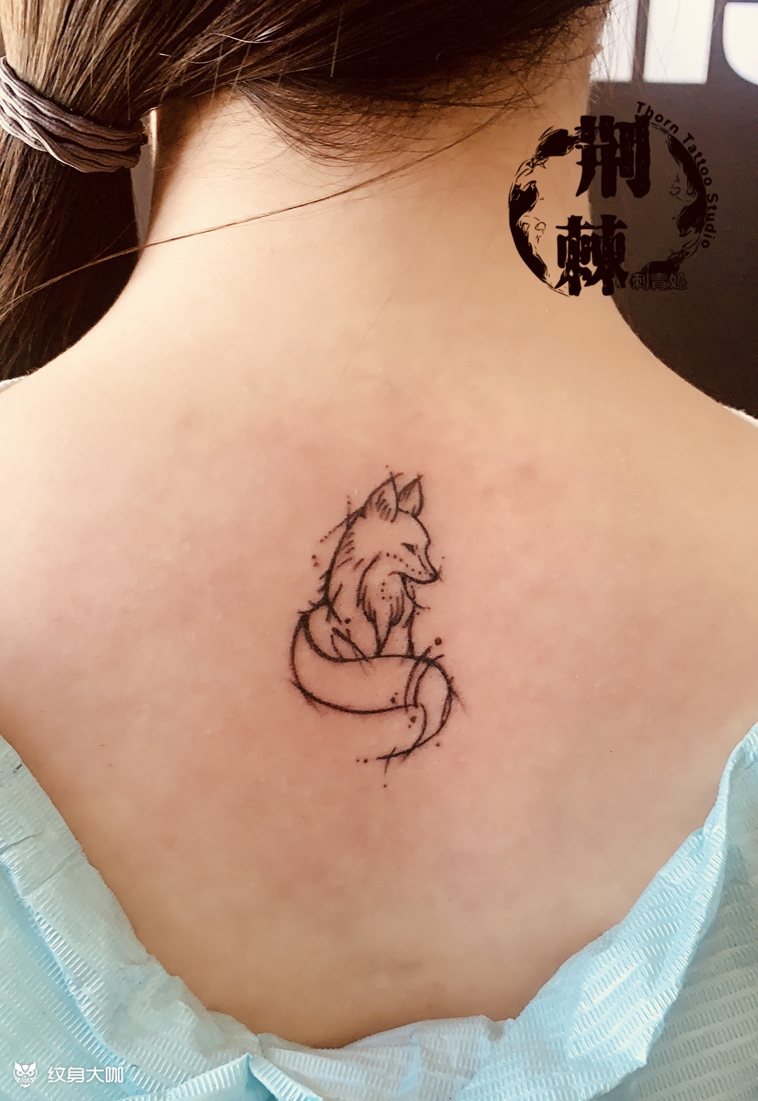 小狐狸_纹身图案手稿图片_荆棘的纹身作品集