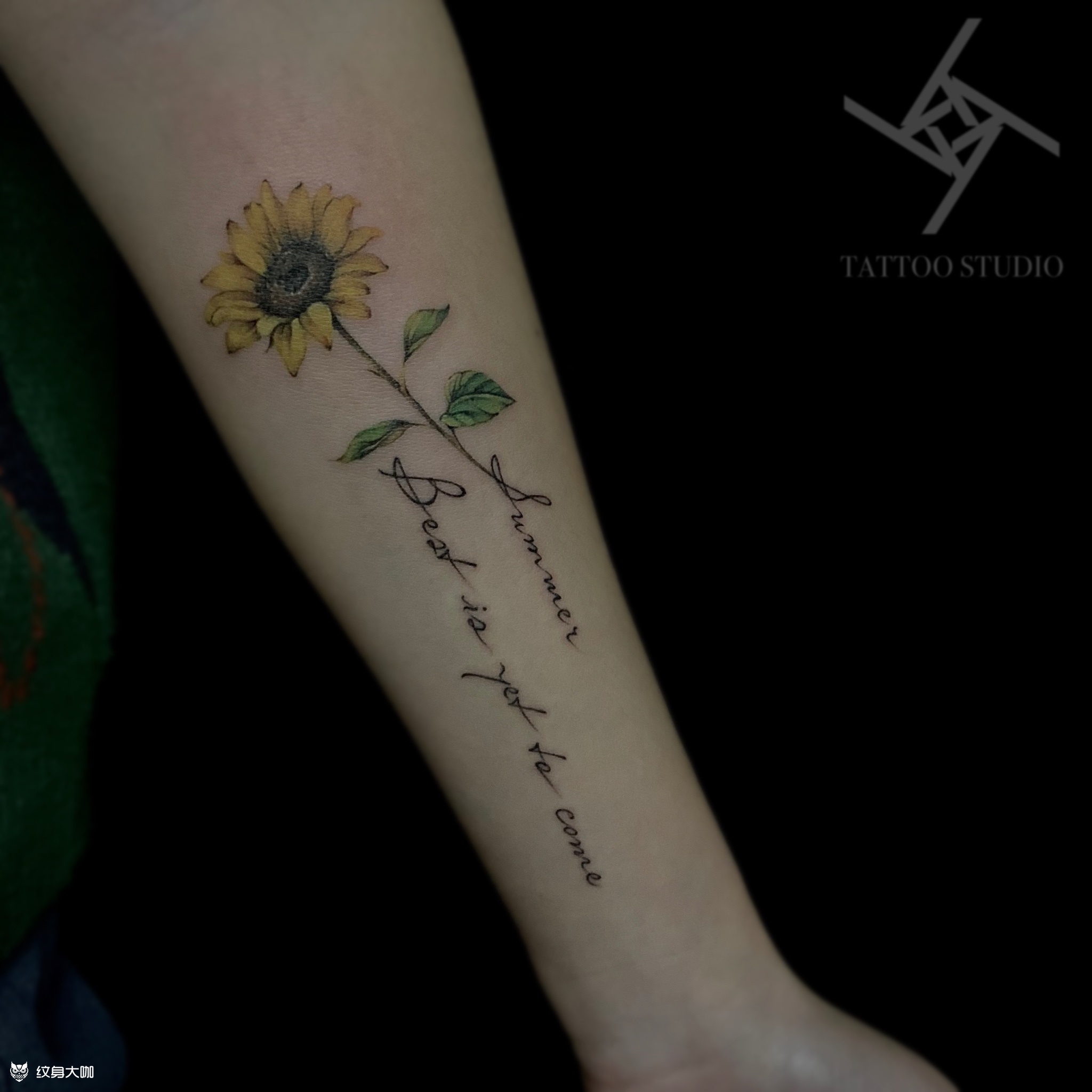 🌻向日葵🌻_纹身图案手稿图片_杨傲的纹身作品集