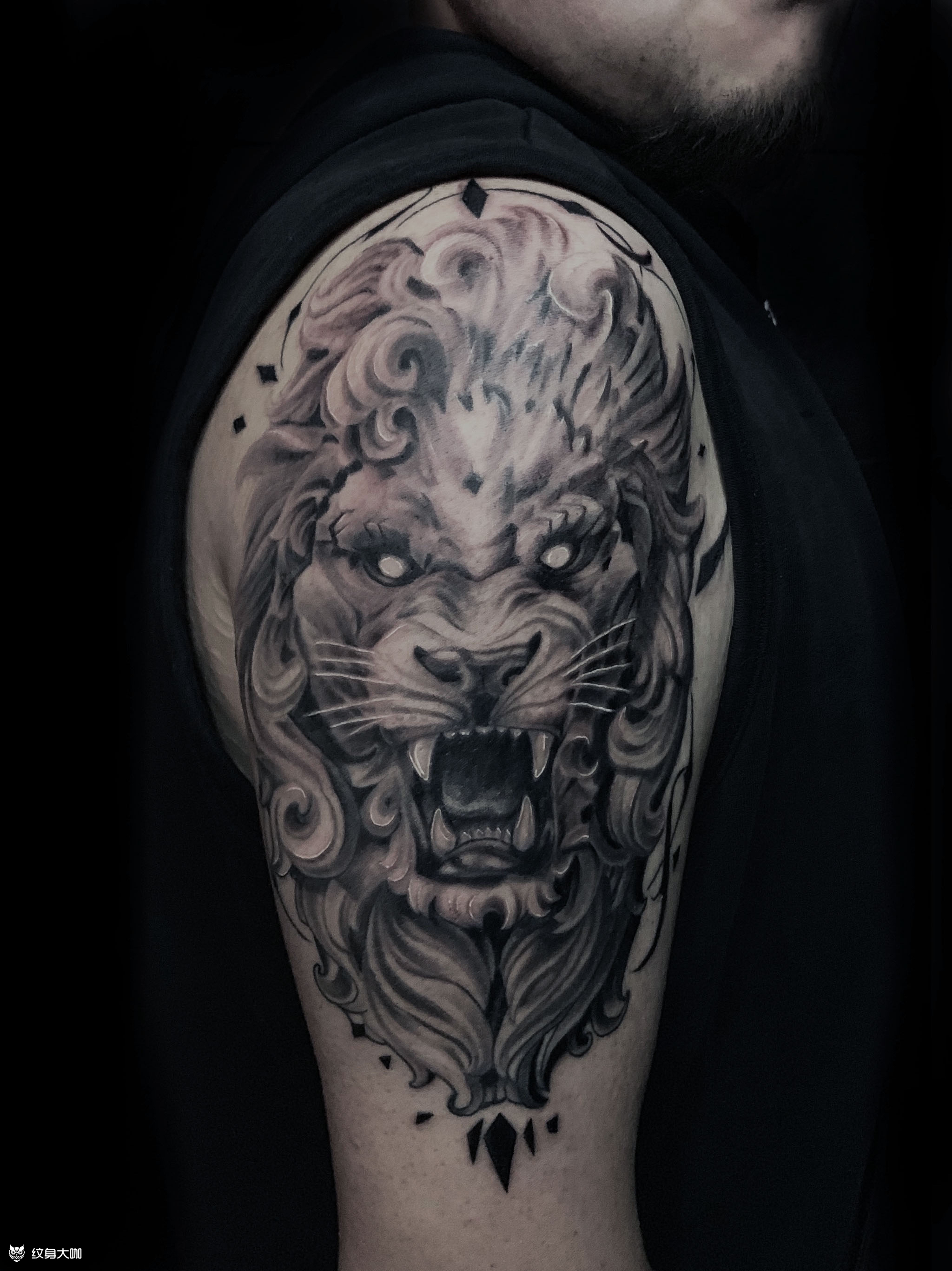 雄狮_纹身图案手稿图片_糖药师的纹身作品集