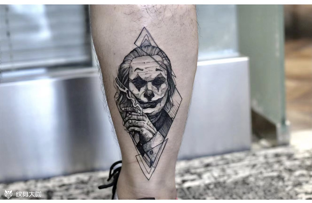 小丑_纹身图案手稿图片_魔罗阁—峯的纹身作品集