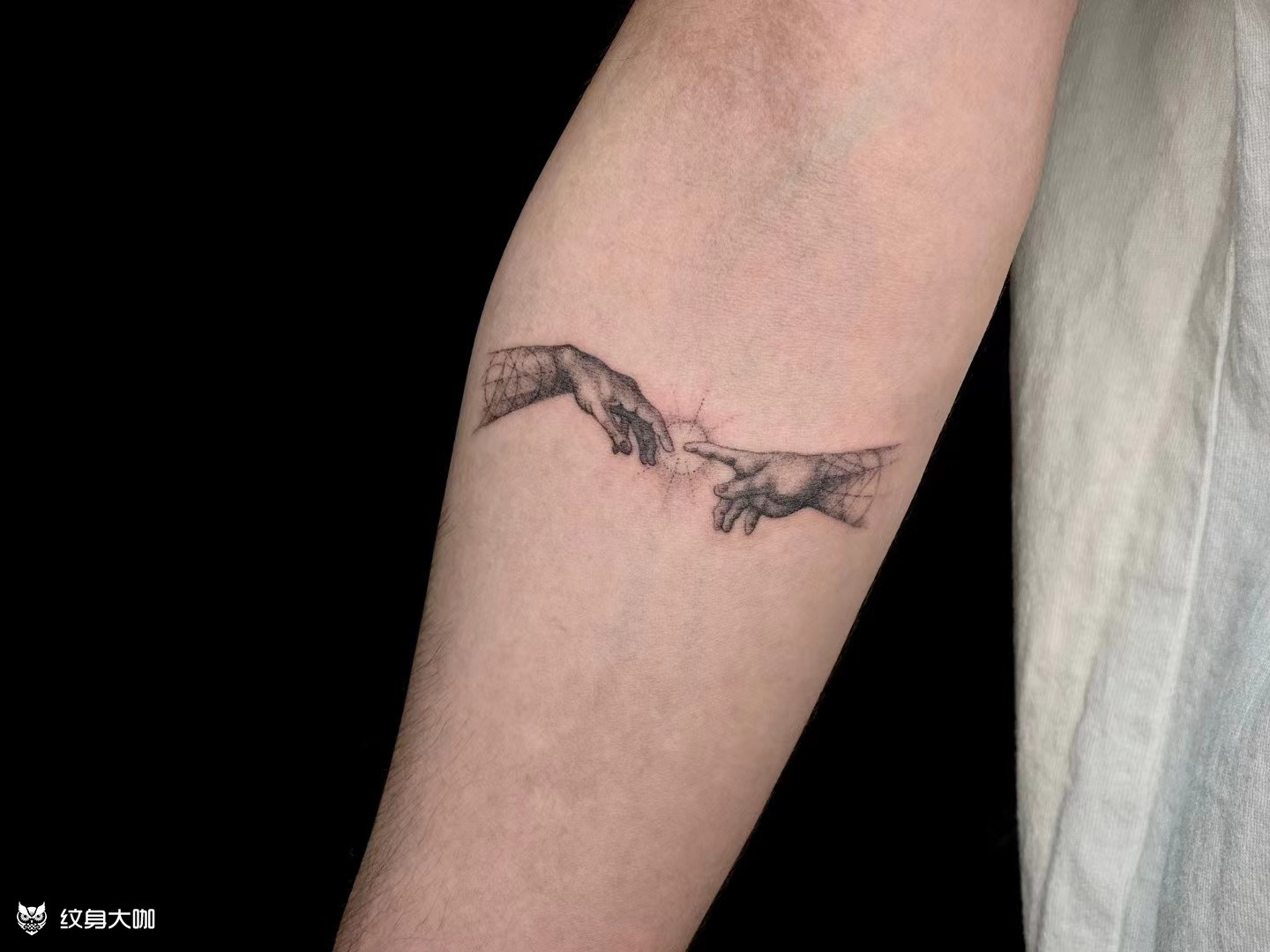 单针创世纪名画_纹身图案手稿图片_叁一的纹身作品集