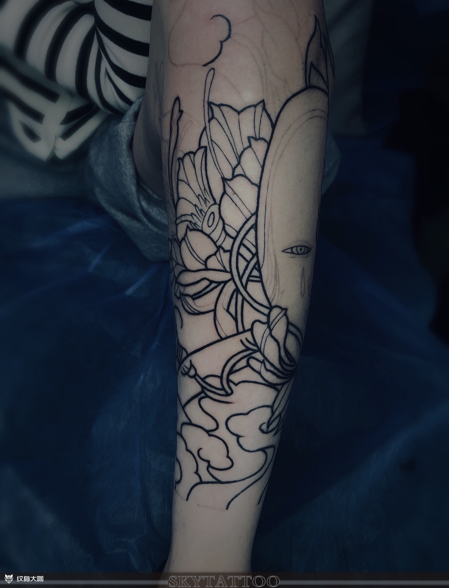 老传统花腿_纹身图案手稿图片_辰tattoo的纹身作品集