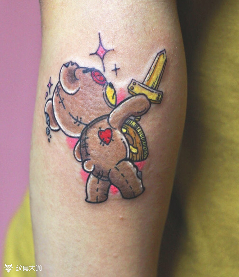 原创设计布偶熊_纹身图案手稿图片_大曦的纹身作品集