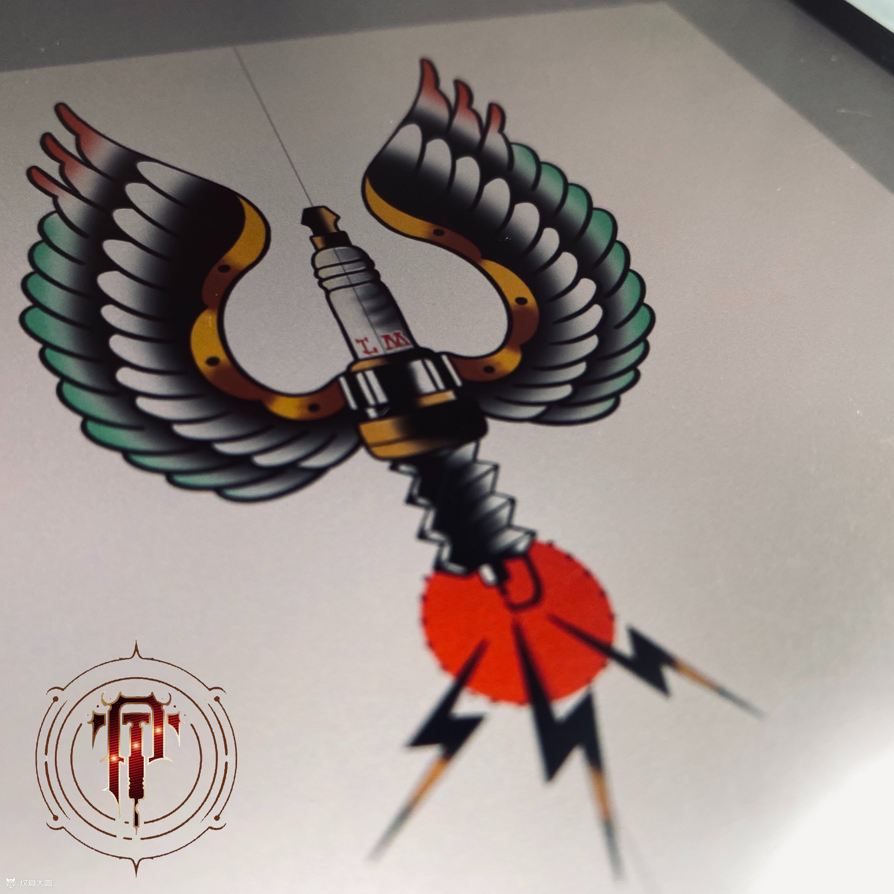 火花塞_纹身图案手稿图片_高家奇的纹身作品集