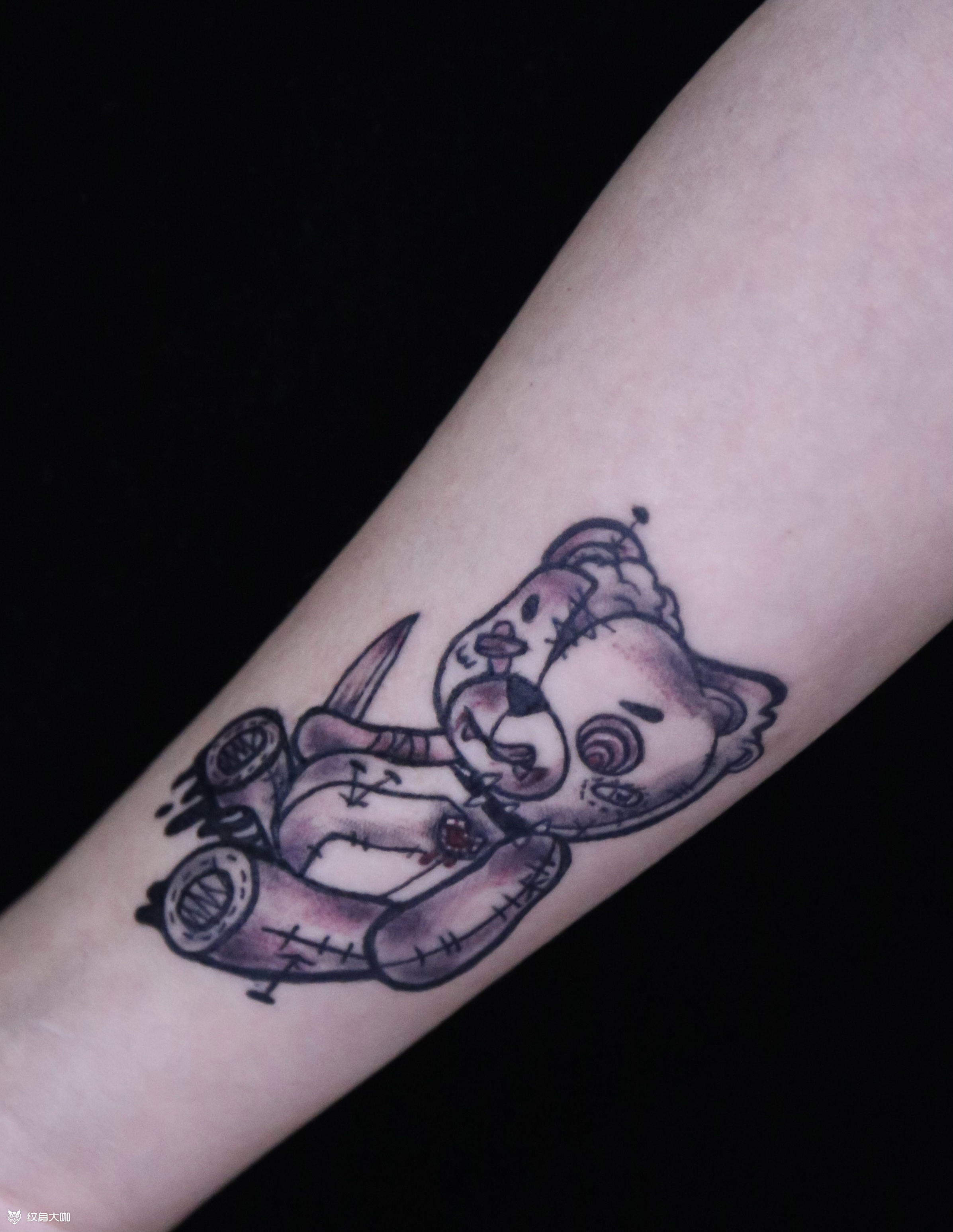 暗黑小熊_纹身图案手稿图片_王荣的纹身作品集