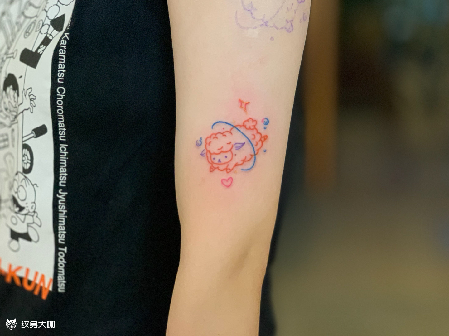 咩咩羊_纹身图案手稿图片_刘鑫的纹身作品集