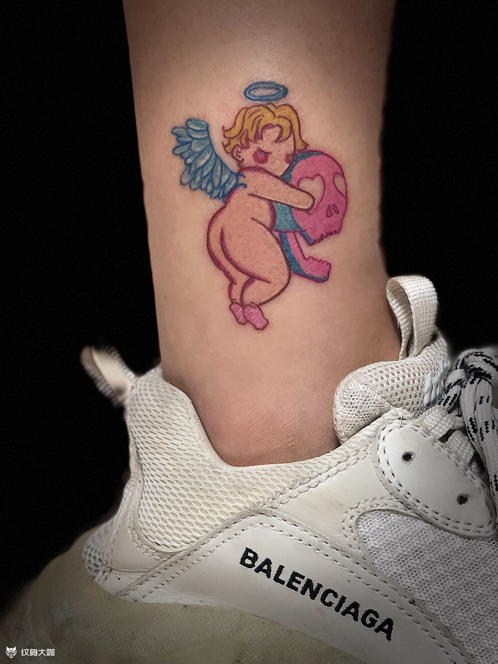 小天使_纹身图案手稿图片_马骝的纹身作品集