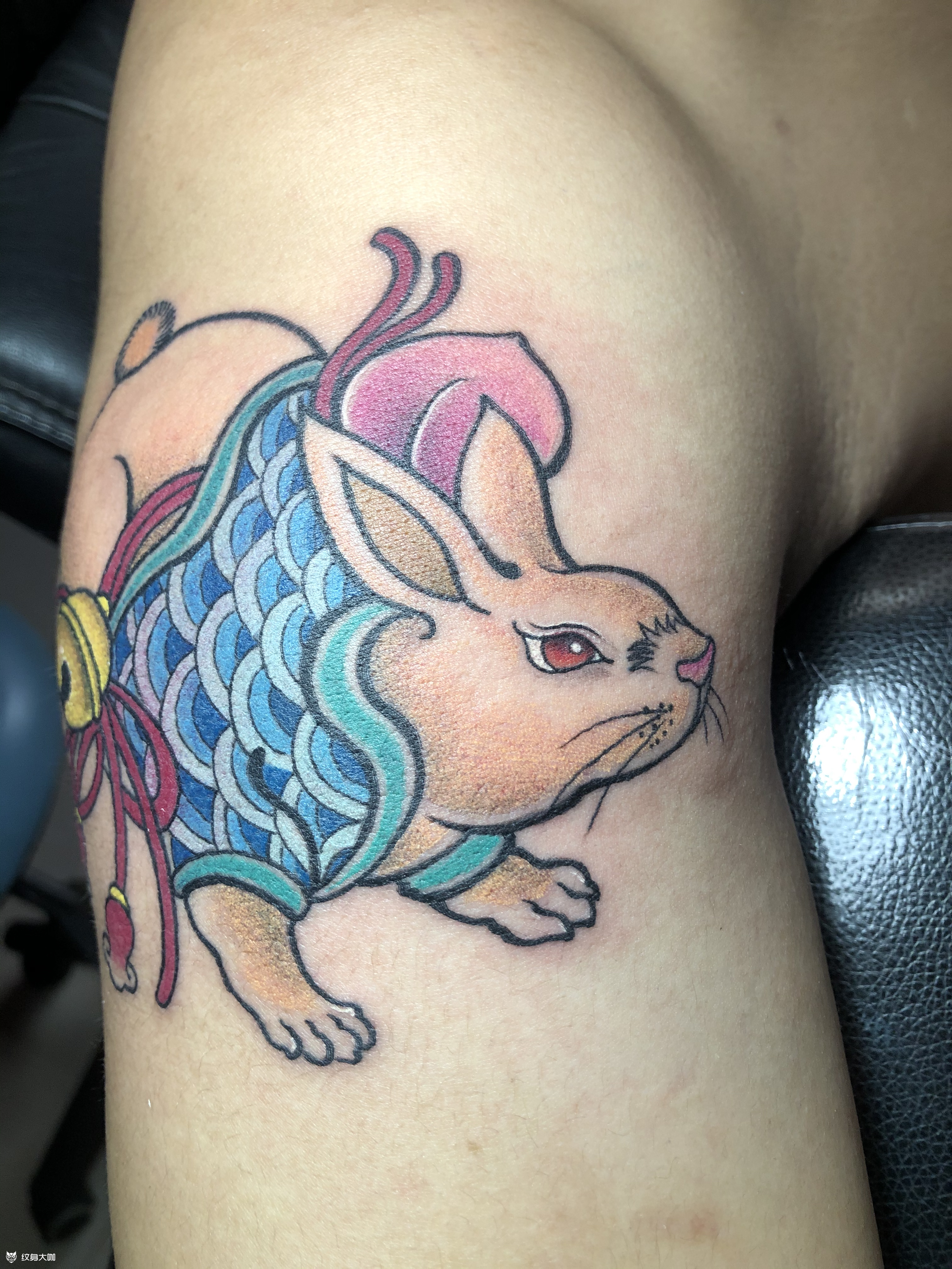 生肖 兔_纹身图案手稿图片_杨东的纹身作品集