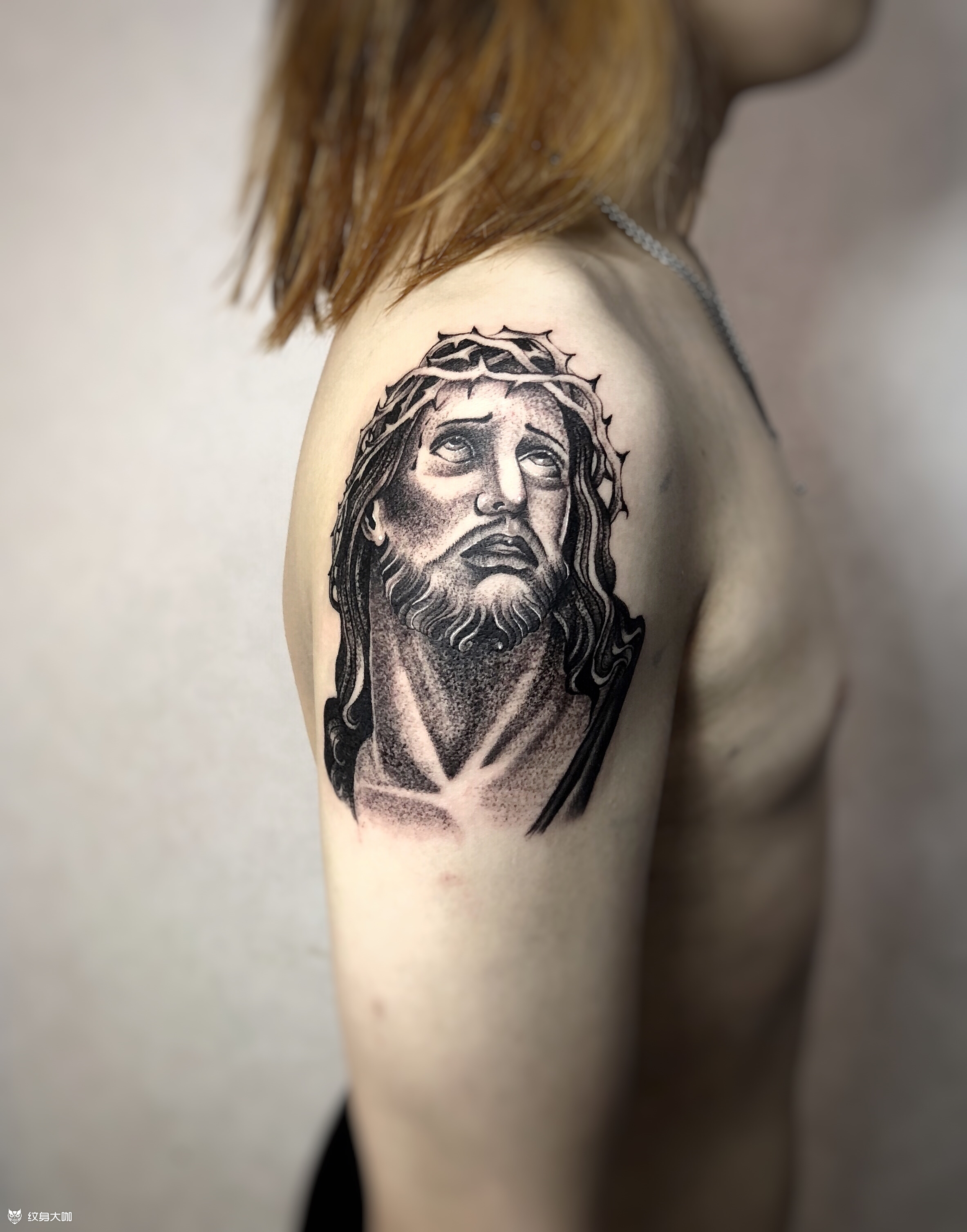 纹身图案耶稣图片