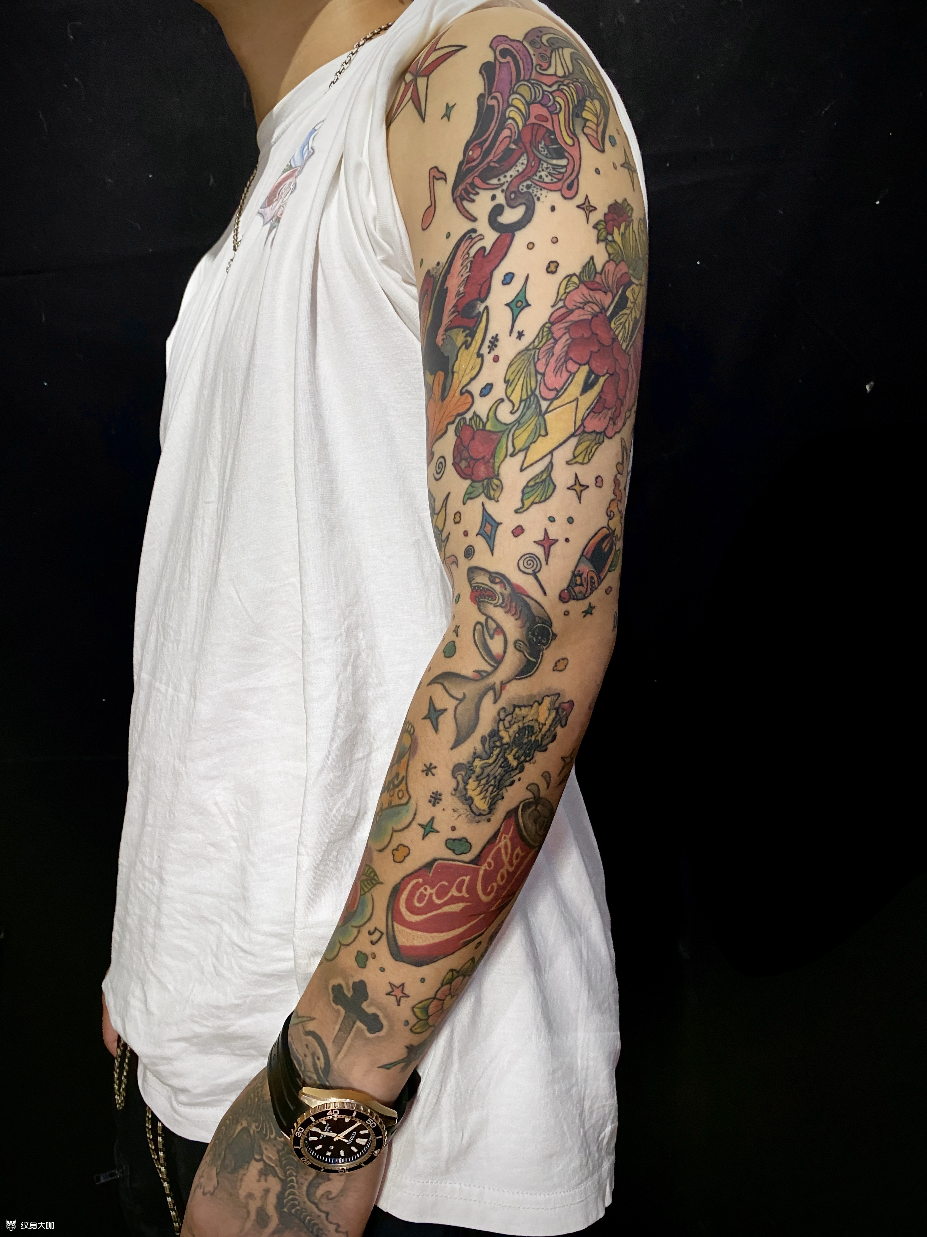花臂_纹身图案手稿图片_佰兽武·当康的纹身作品集
