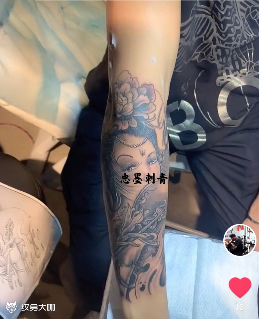 艺伎_纹身图案手稿图片_普洱忠墨小佐的纹身作品集
