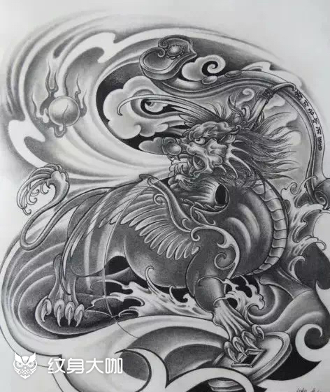 麒麟,貔貅_纹身吧社区 - 纹身大咖