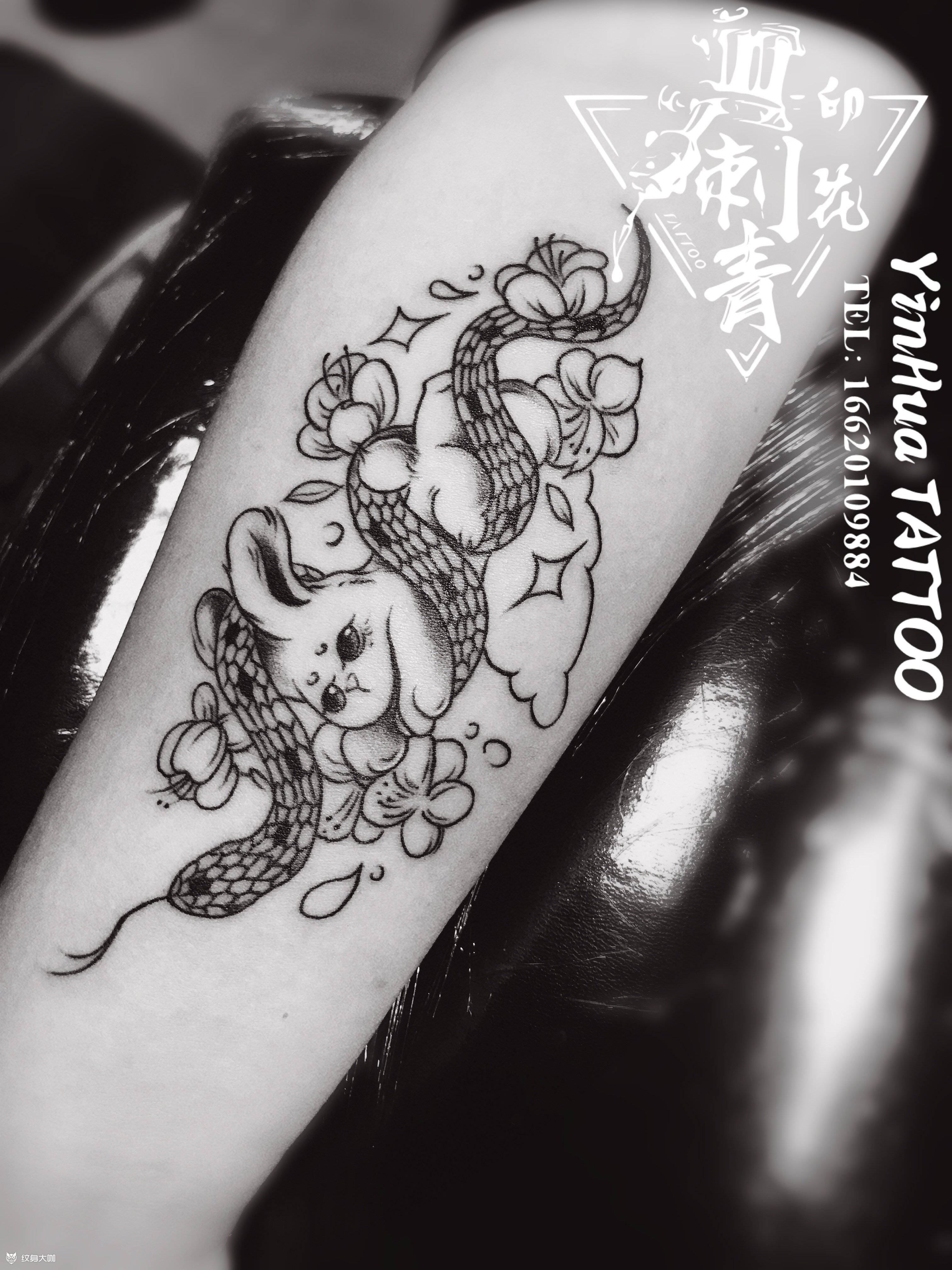 兔子_纹身图案手稿图片_广州印花20ταττοο的纹身作品集