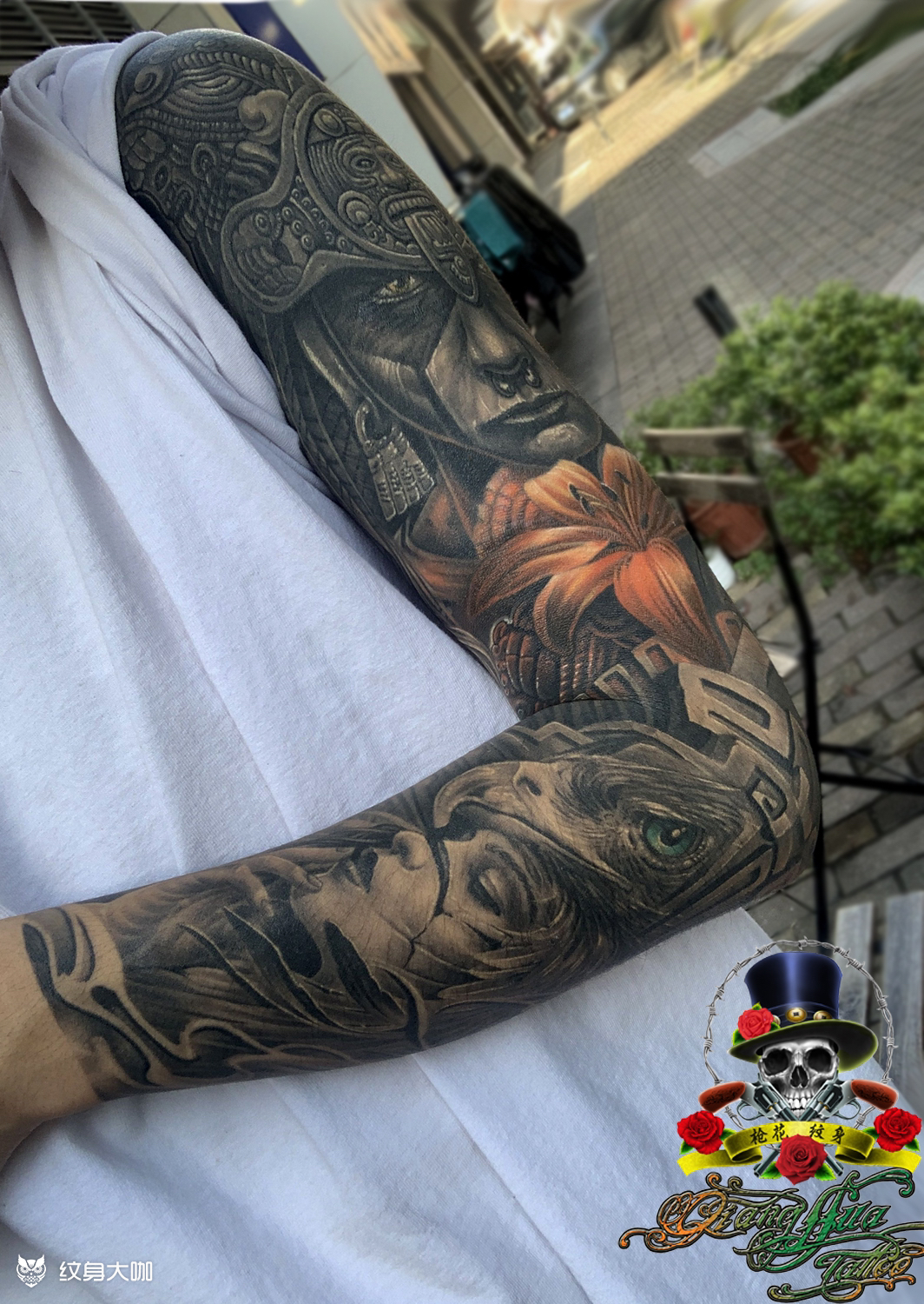 花臂_纹身图案手稿图片_郭建华的纹身作品集