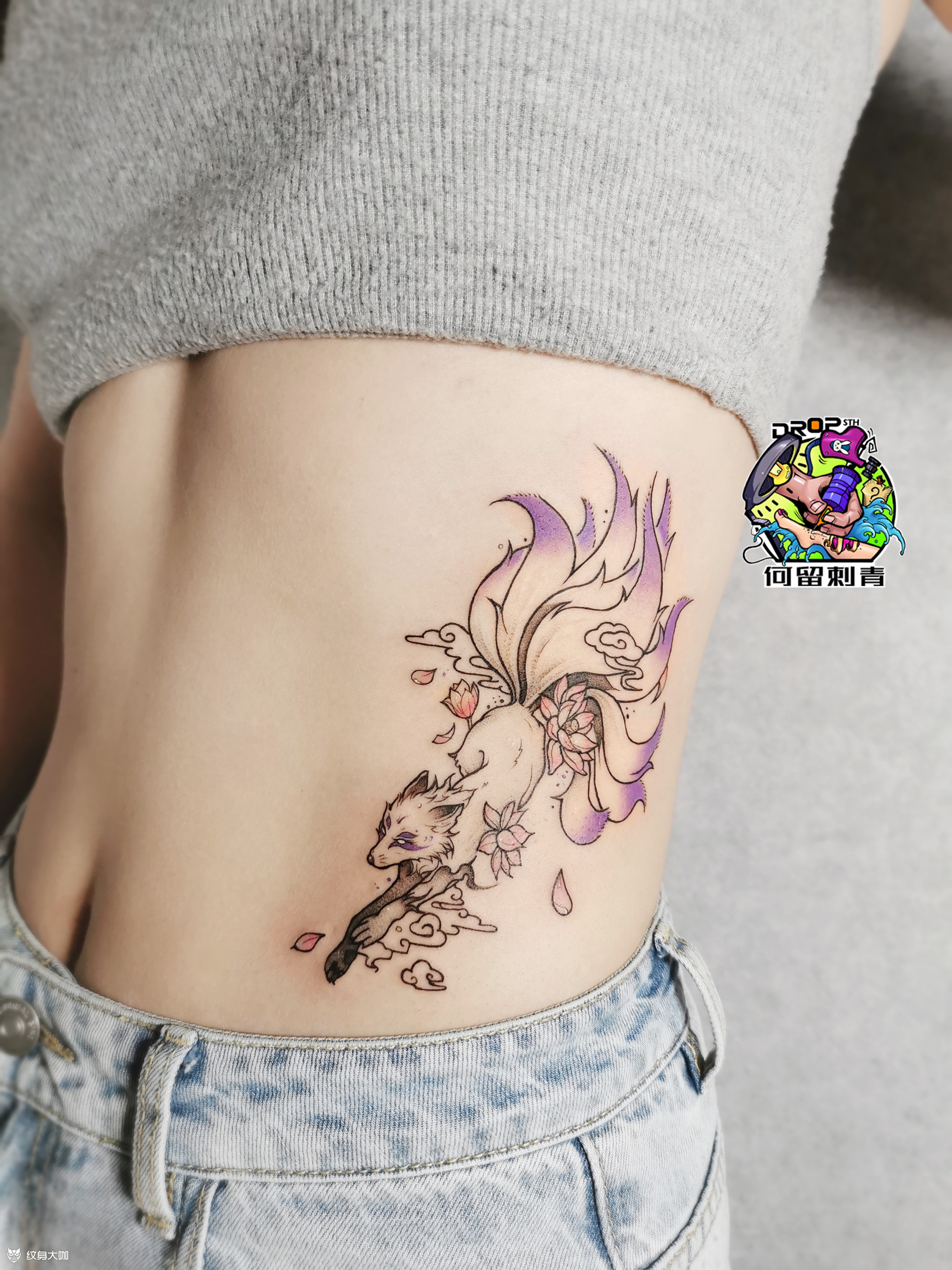 九尾狐 #何留刺青#——九尾狐_纹身吧社区 - 纹身大咖